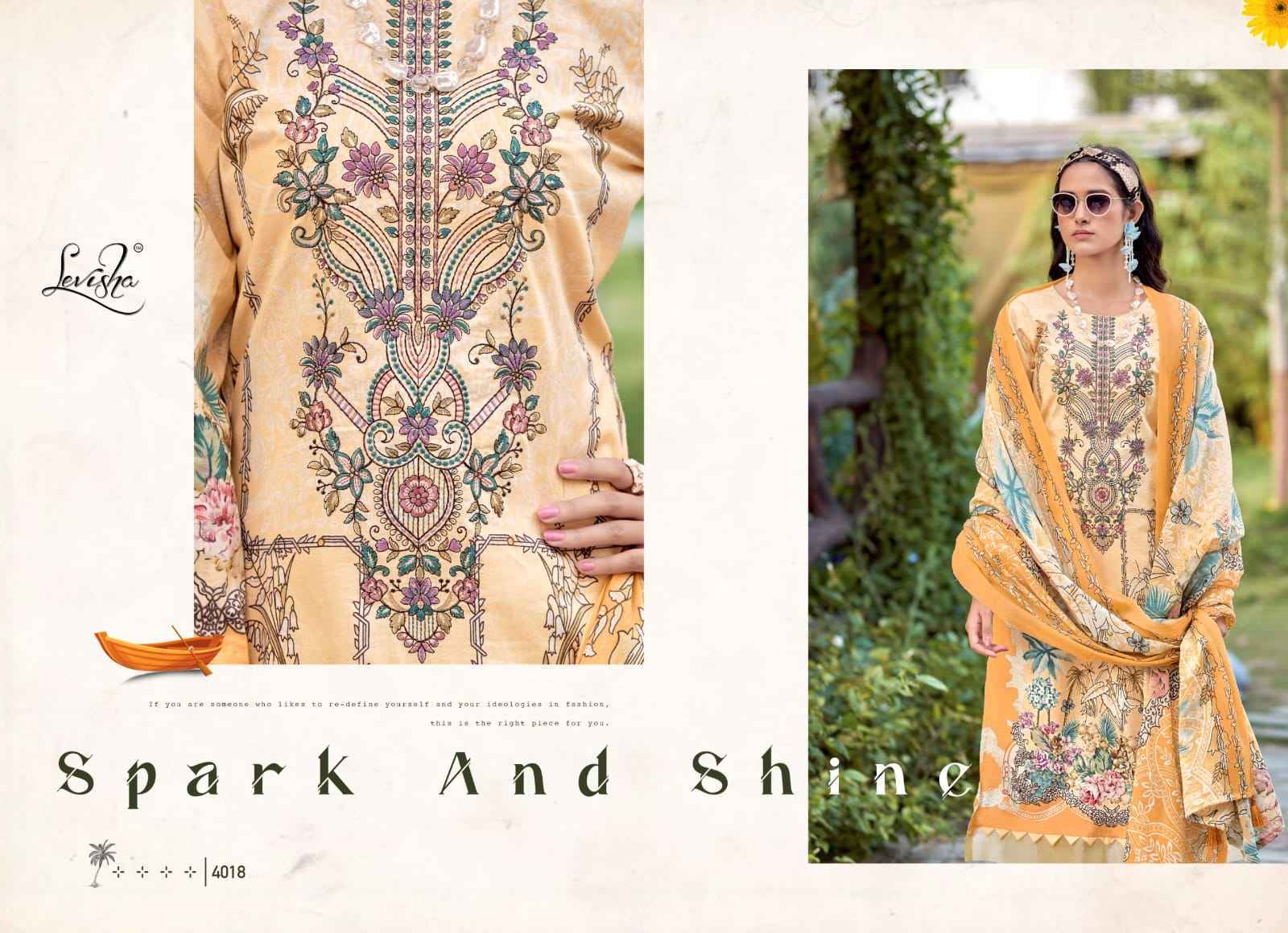 Levisha Muskan Vol 4 Cotton Salwar Kameez  _ Surat Wholesale Market Rate ( 8 Pcs Catalog ) 
