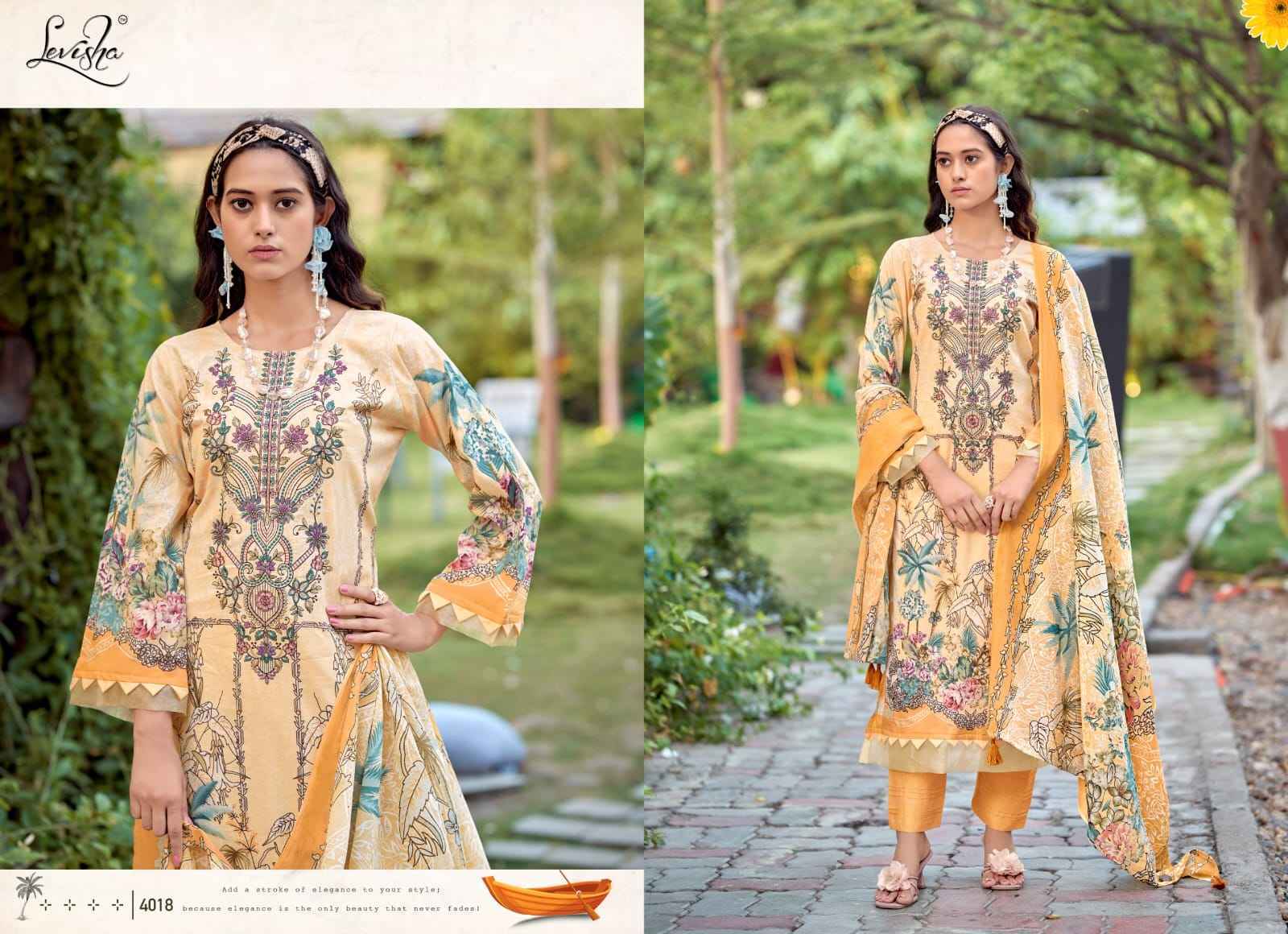 Levisha Muskan Vol 4 Cotton Salwar Kameez  _ Surat Wholesale Market Rate ( 8 Pcs Catalog ) 