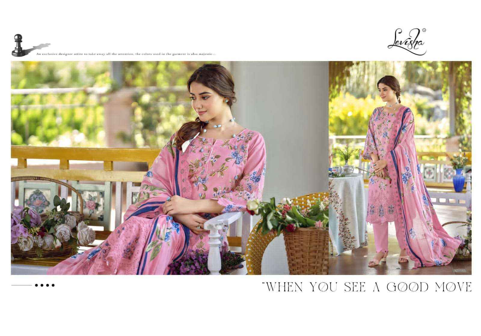 Levisha Nawazish Vol 2 Pakistani Lawn Cotton Suits Wholesale Price ( 6 Pcs Catalogue )