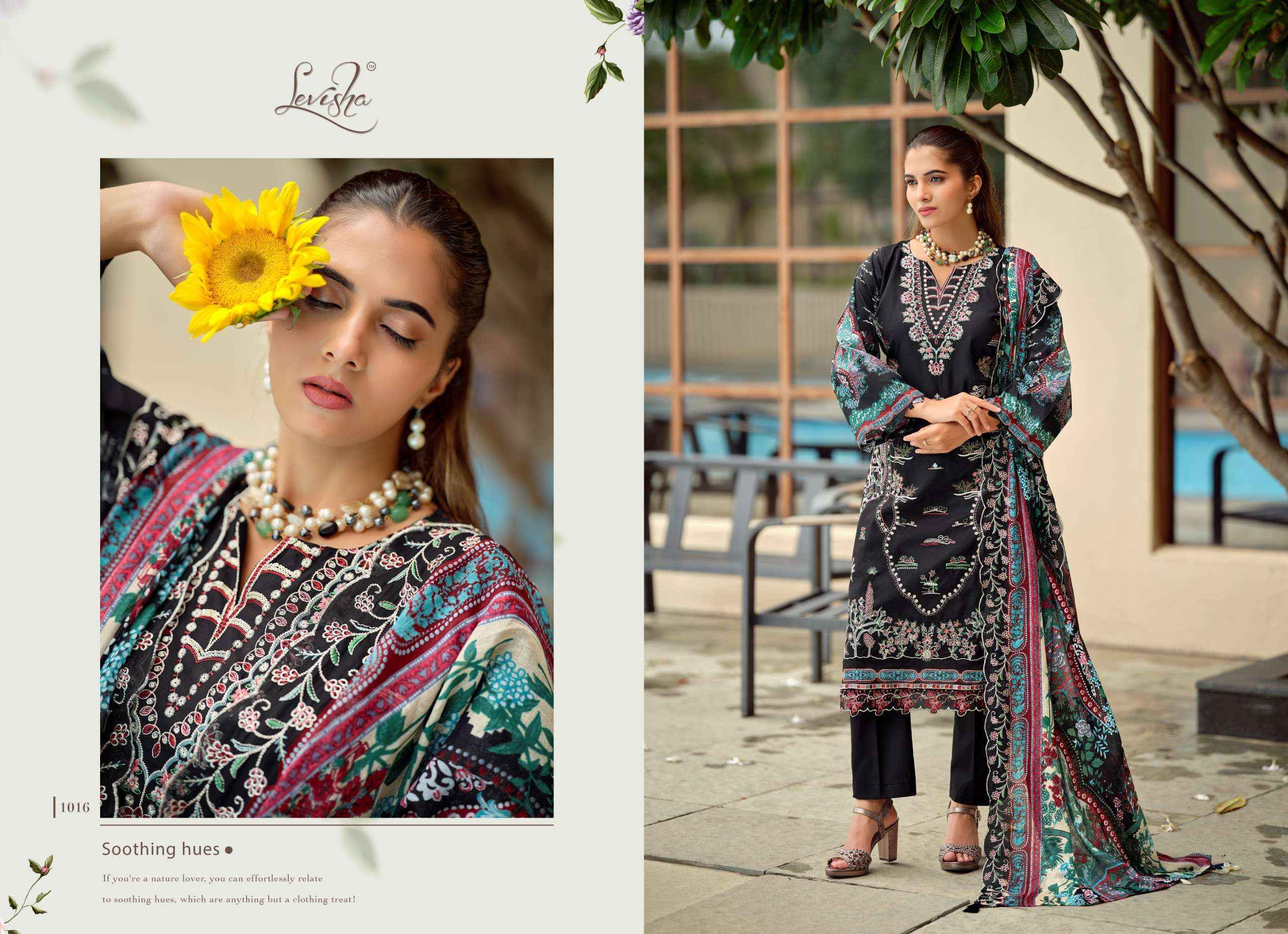 Levisha Zara Shahjahan Lawn Cotton Salwar Suit _ Surat Wholesale Market Price ( 4 Pcs Catalog )