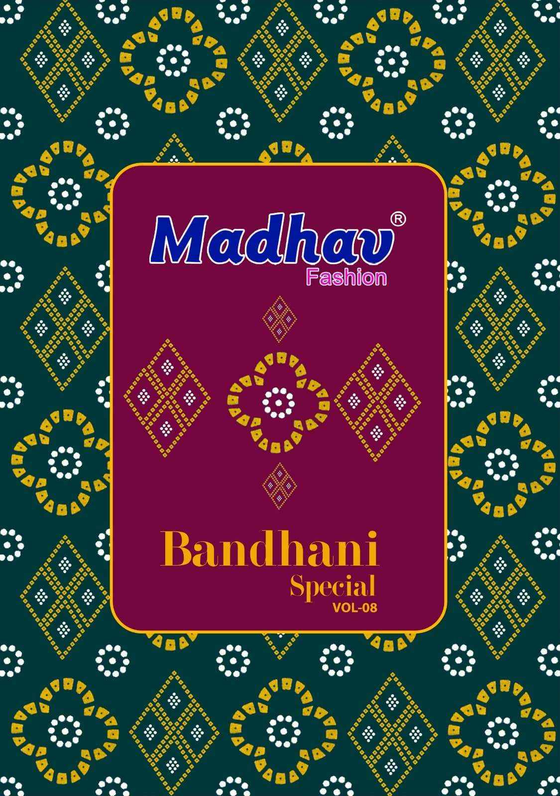 Madhav Fashion Bandhani Special Vol 8 Unstitch Cotton Bandhani Dress Material ( 10 Pcs Catalogue )