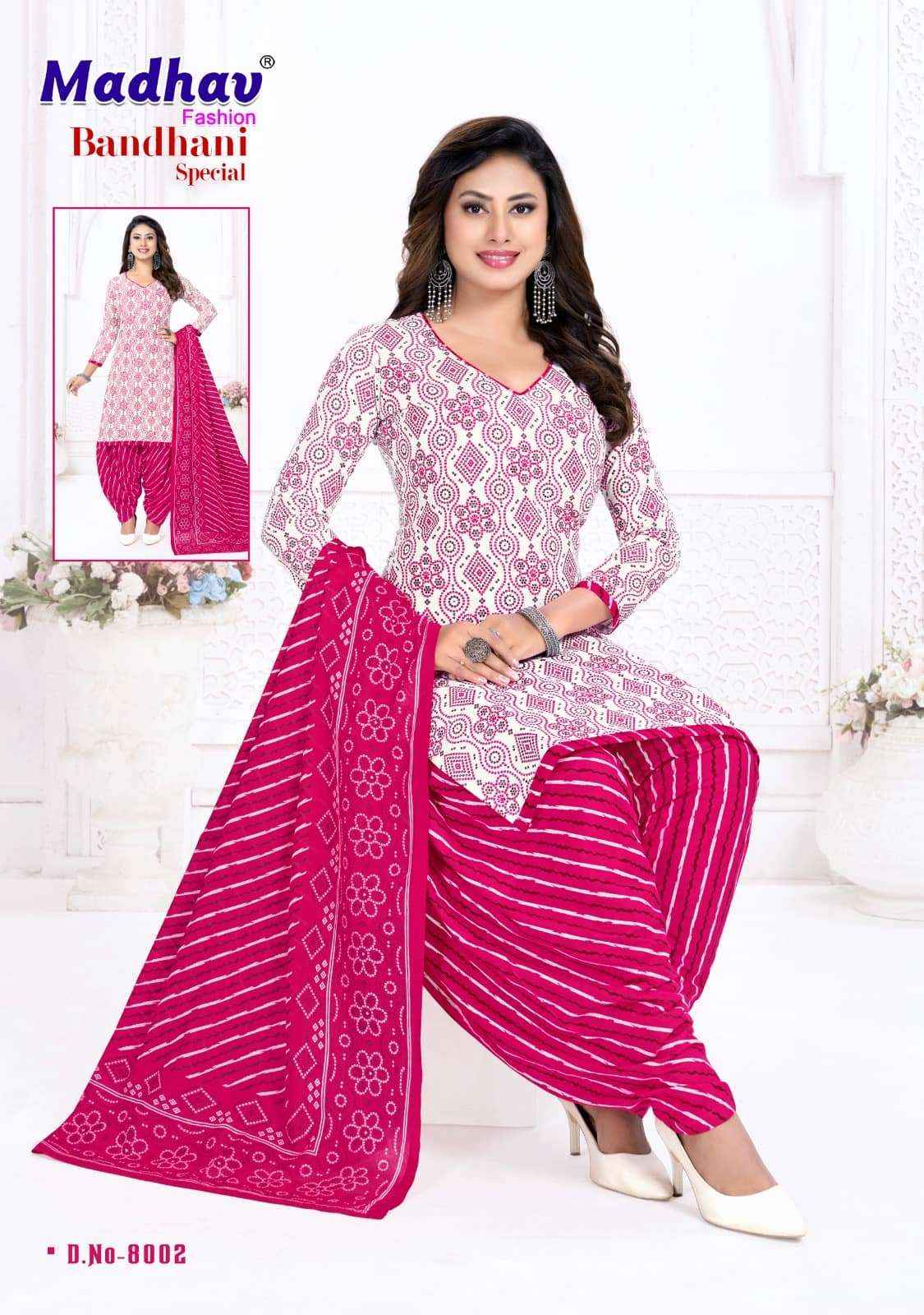 Madhav Fashion Bandhani Special Vol 8 Unstitch Cotton Bandhani Dress Material ( 10 Pcs Catalogue )