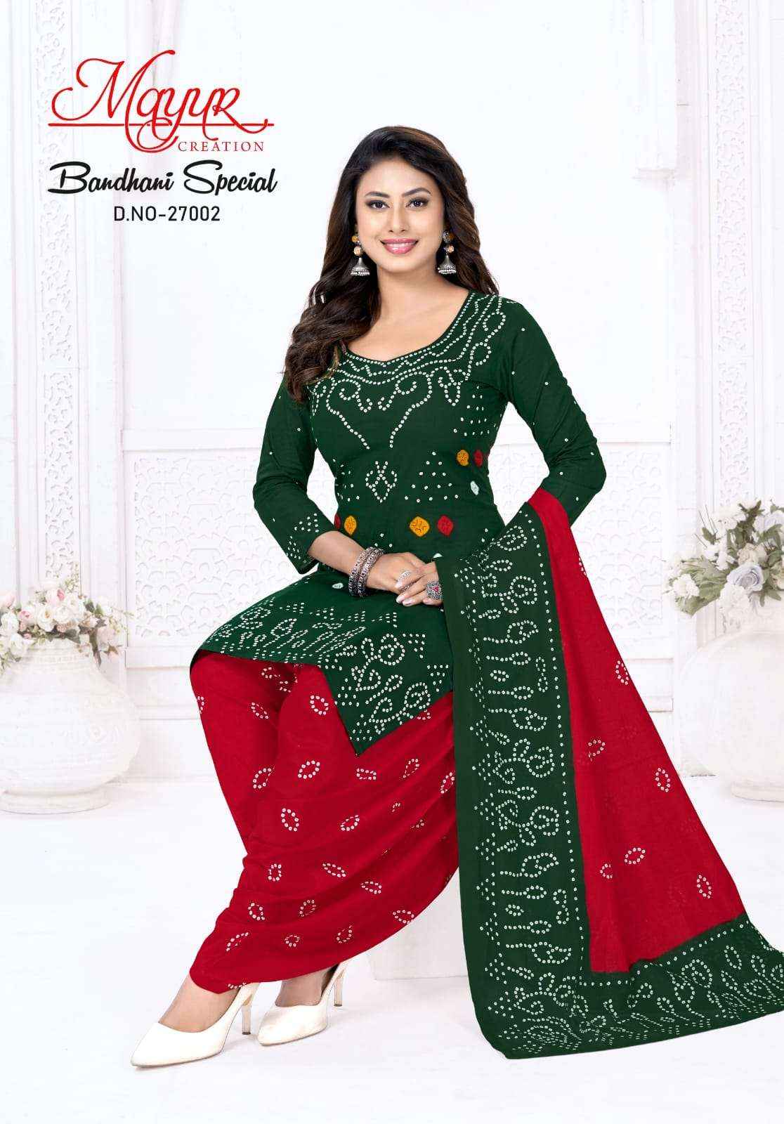 Mayur Bandhani Special Vol 27 Pure Cotton Bandhani Suit Wholesale Price ( 10 Pcs Catalogue )