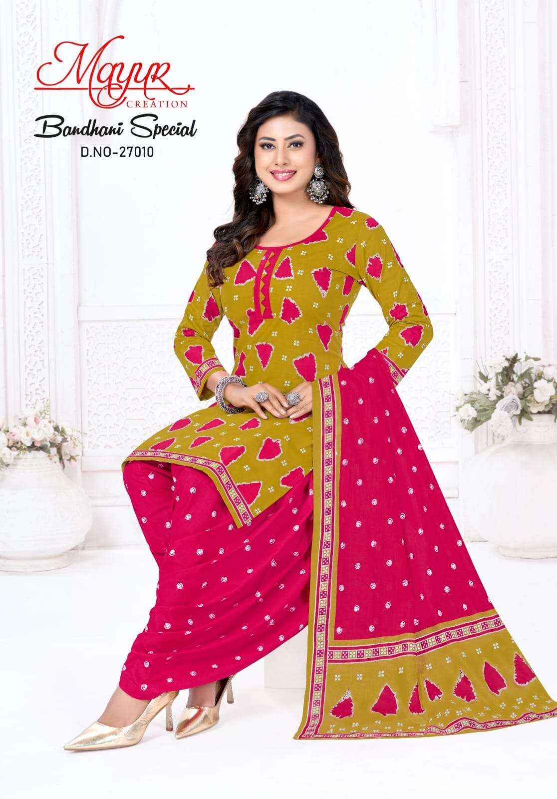 Mayur Bandhani Special Vol 27 Pure Cotton Bandhani Suit Wholesale Price ( 10 Pcs Catalogue )