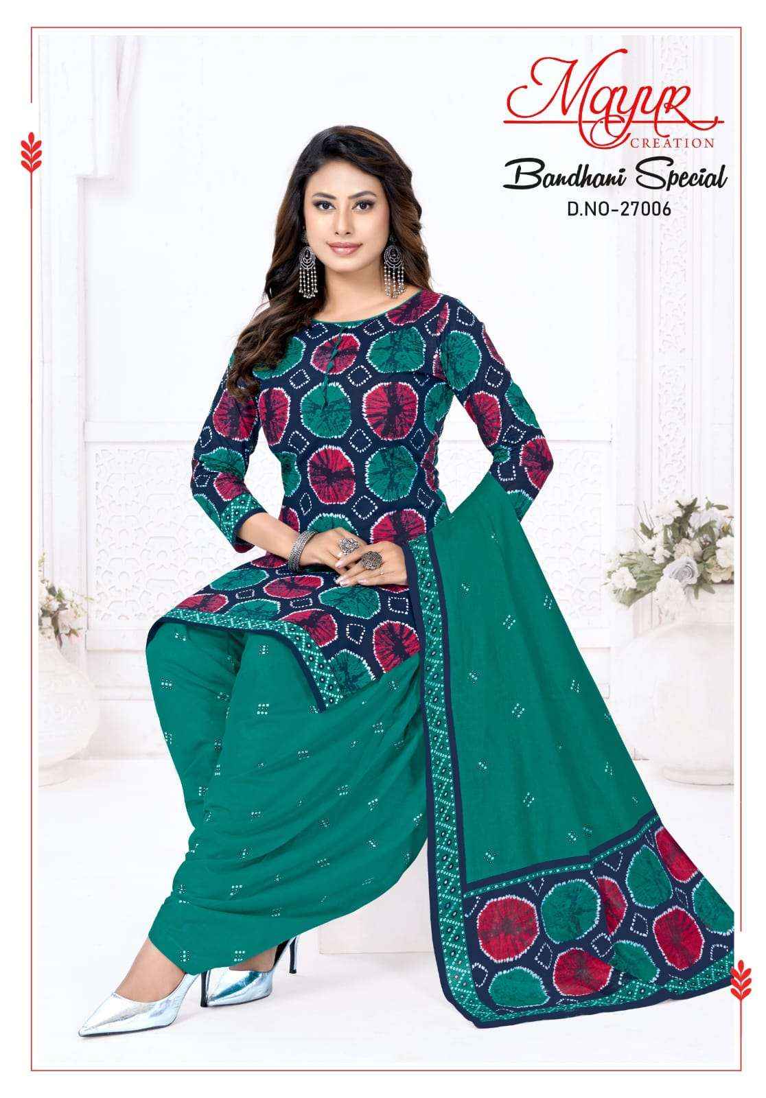 Mayur Bandhani Special Vol 27 Pure Cotton Bandhani Suit Wholesale Price ( 10 Pcs Catalogue )