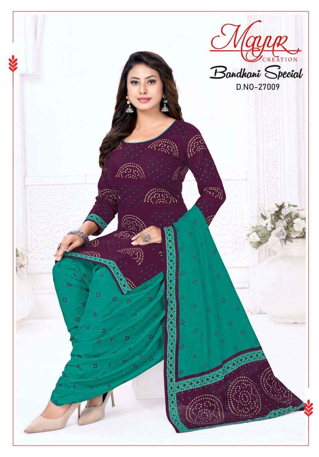 Mayur Bandhani Special Vol 27 Pure Cotton Bandhani Suit Wholesale Price ( 10 Pcs Catalogue )