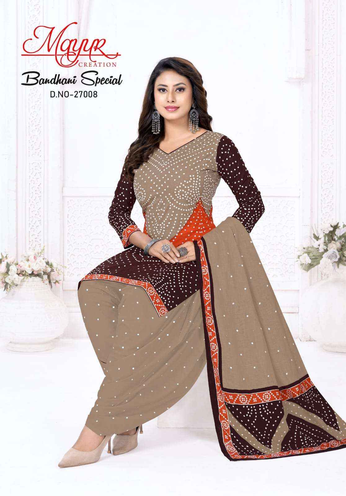 Mayur Bandhani Special Vol 27 Pure Cotton Bandhani Suit Wholesale Price ( 10 Pcs Catalogue )