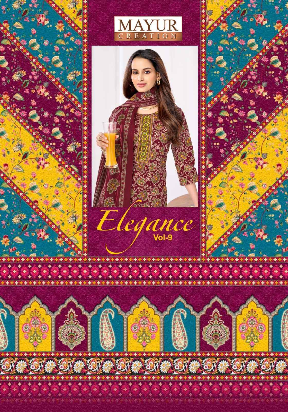 Mayur Creation Elegance Vol 9 Readymade Cotton Suit _ Surat Wholesale Texteli Market Price ( 10 Pcs Catalog )