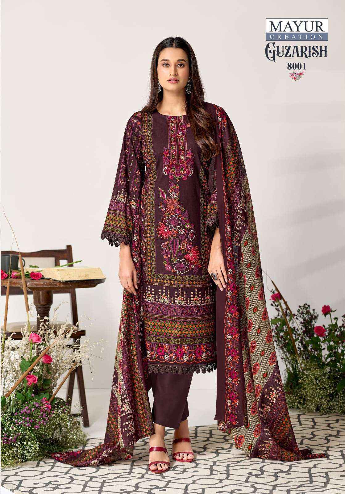 Mayur Creation Guzarish Vol 8 Cotton Dress Material Wholesale Market Surat ( 8 pcs Catalogue )