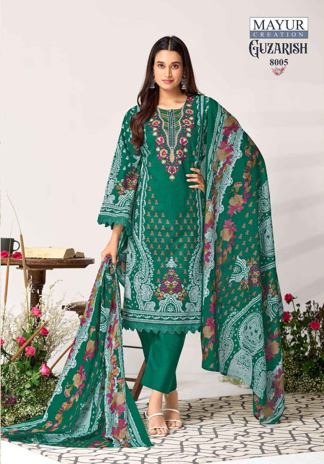 Mayur Creation Guzarish Vol 8 Cotton Dress Material Wholesale Market Surat ( 8 pcs Catalogue )