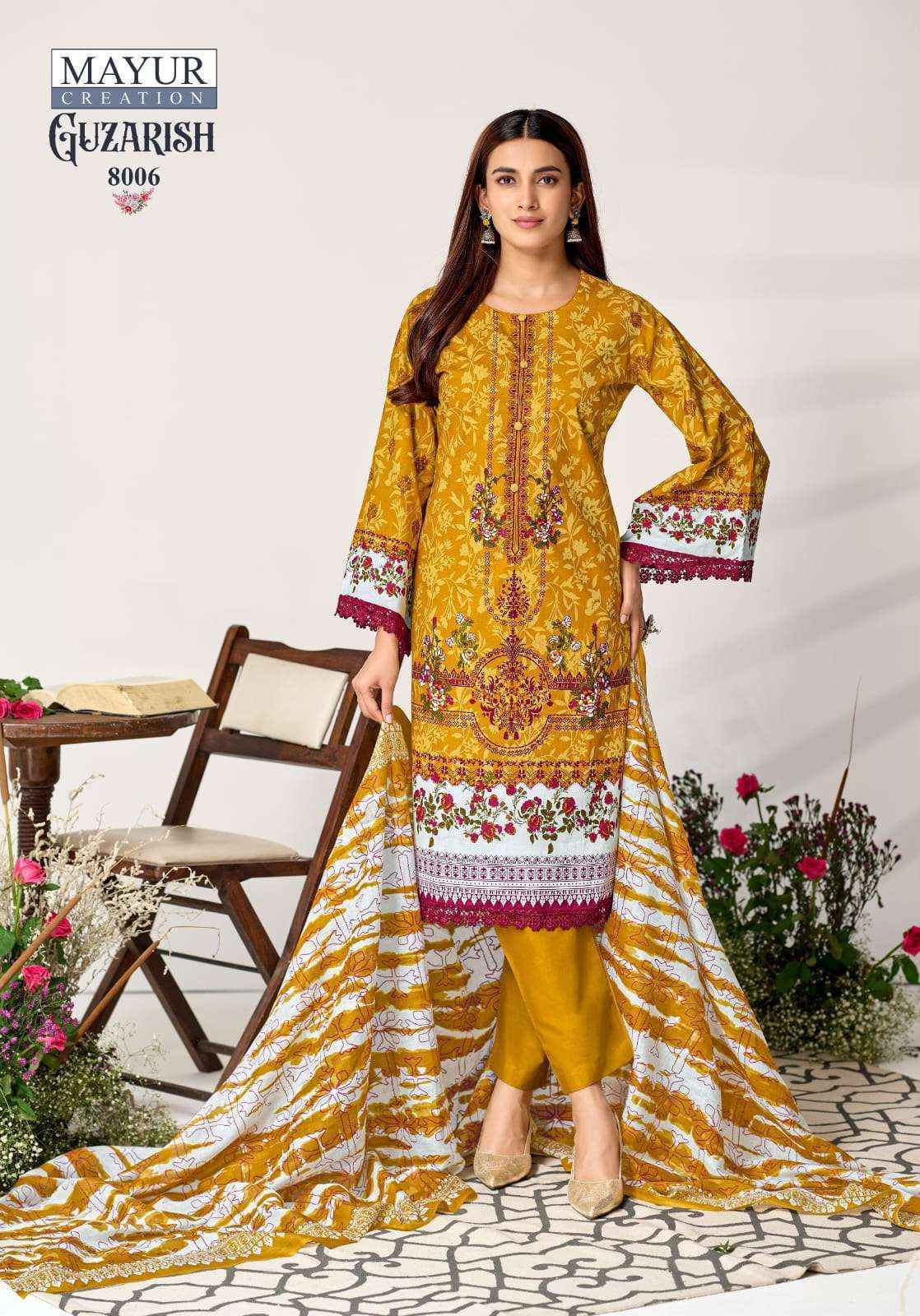 Mayur Creation Guzarish Vol 8 Cotton Dress Material Wholesale Market Surat ( 8 pcs Catalogue )