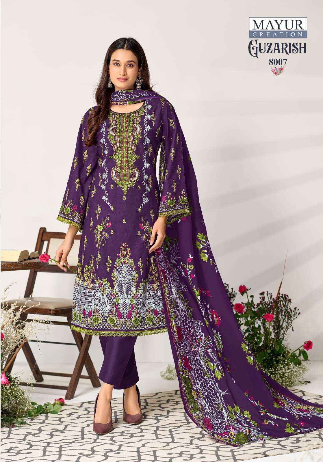 Mayur Creation Guzarish Vol 8 Cotton Dress Material Wholesale Market Surat ( 8 pcs Catalogue )