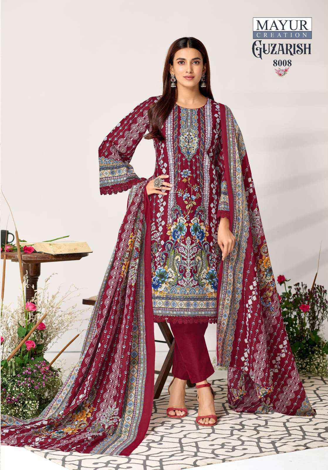 Mayur Creation Guzarish Vol 8 Cotton Dress Material Wholesale Market Surat ( 8 pcs Catalogue )