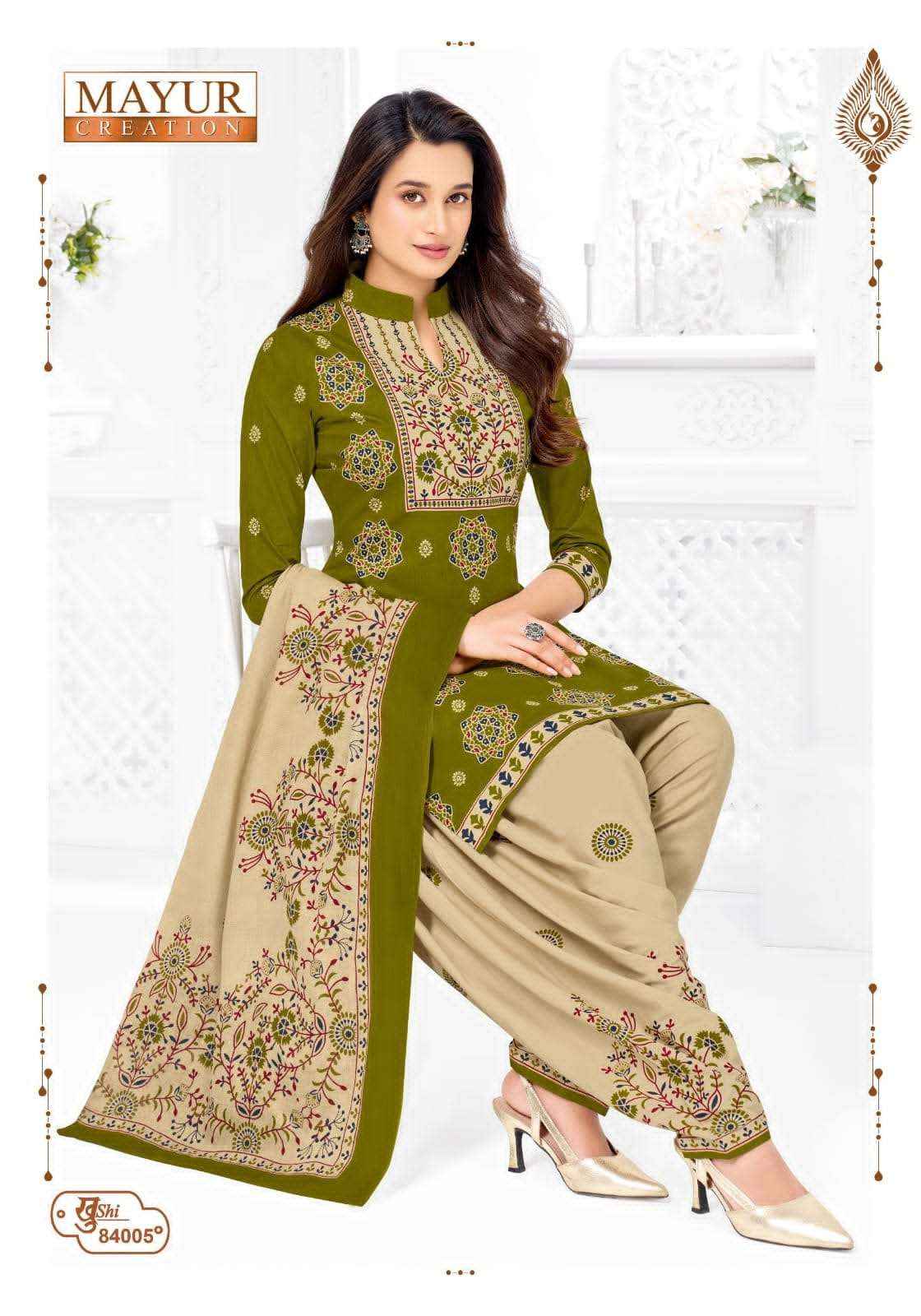Mayur Khushi Vol 84 Unstitch Cotton Ladies Salwar Suit _ Surat Wholesale Market Price ( 24 Pcs Catalog )