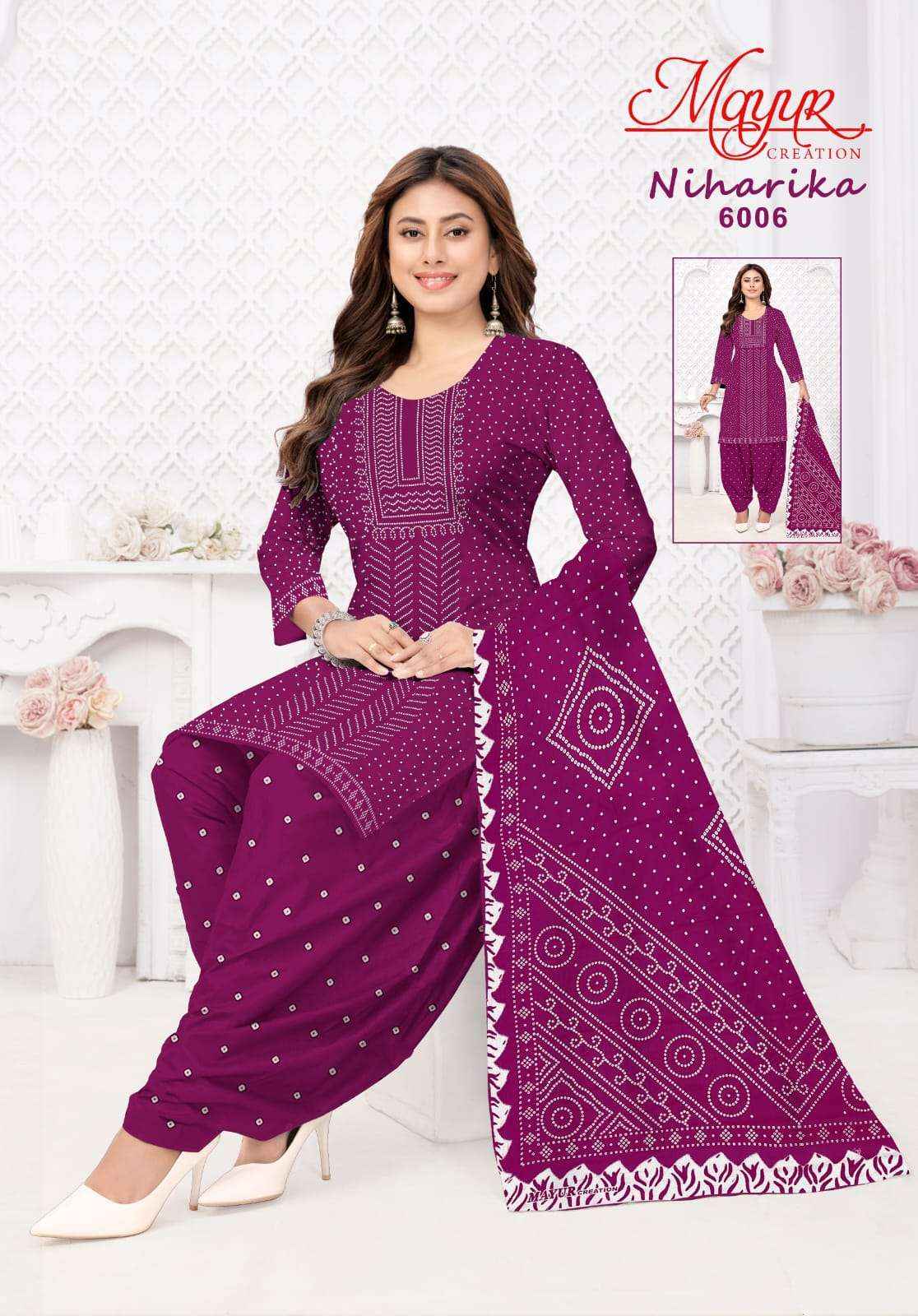 Mayur Niharika Vol 6 Exclusive Pure Cotton Salwar Suits Wholesale Supplier ( 10 Pcs Catalogue )