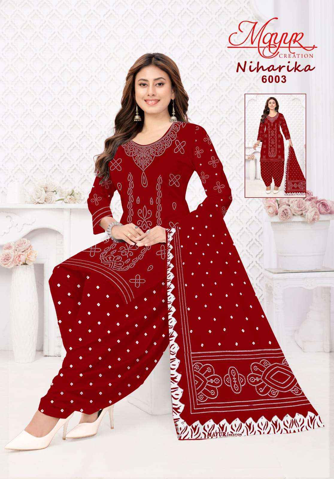 Mayur Niharika Vol 6 Exclusive Pure Cotton Salwar Suits Wholesale Supplier ( 10 Pcs Catalogue )