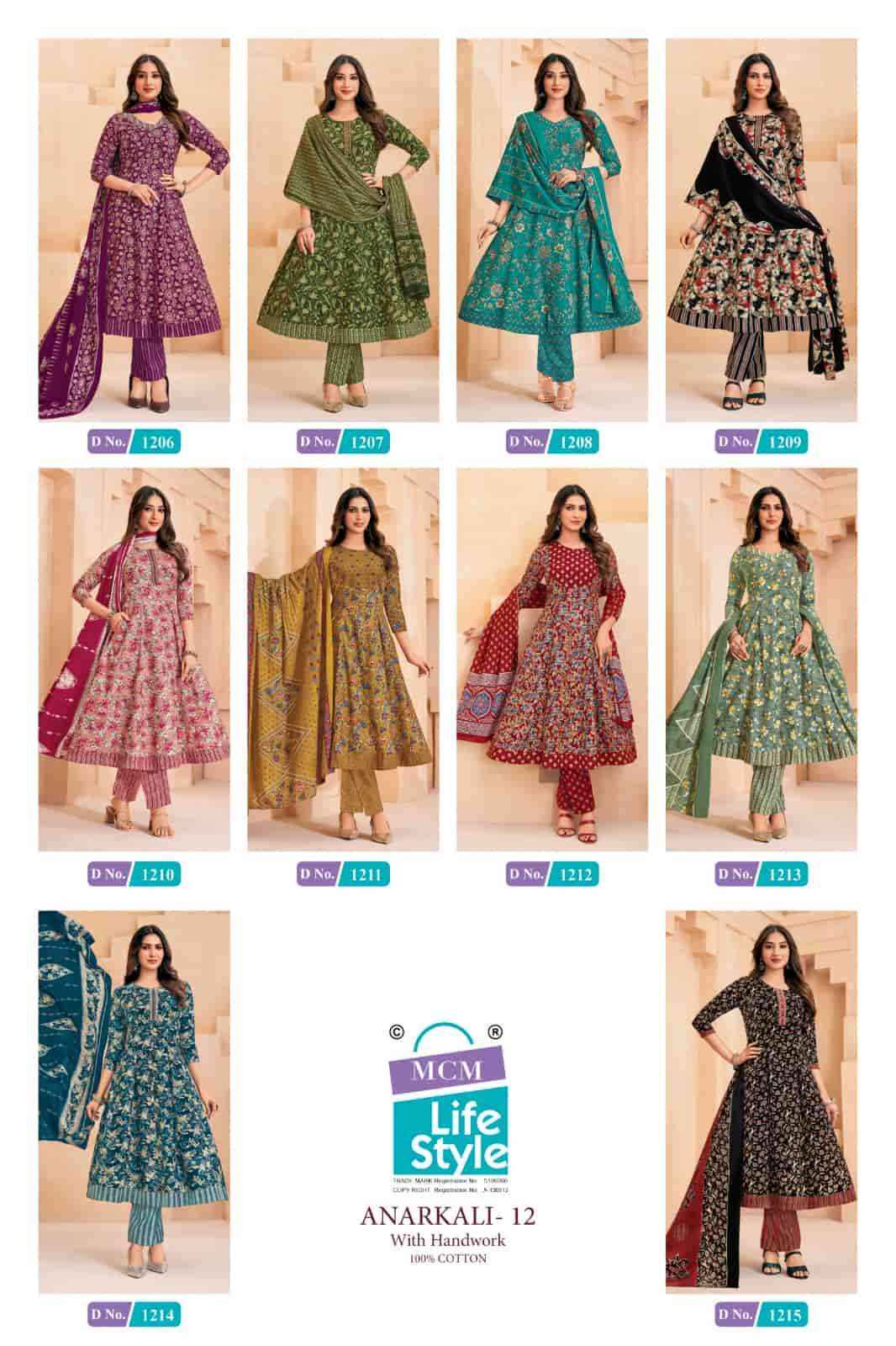 Mcm Lifestyle Anarkali Vol 12 Cotton Readymade Suits Wholesale Price ( 10 Pcs Catalogue )