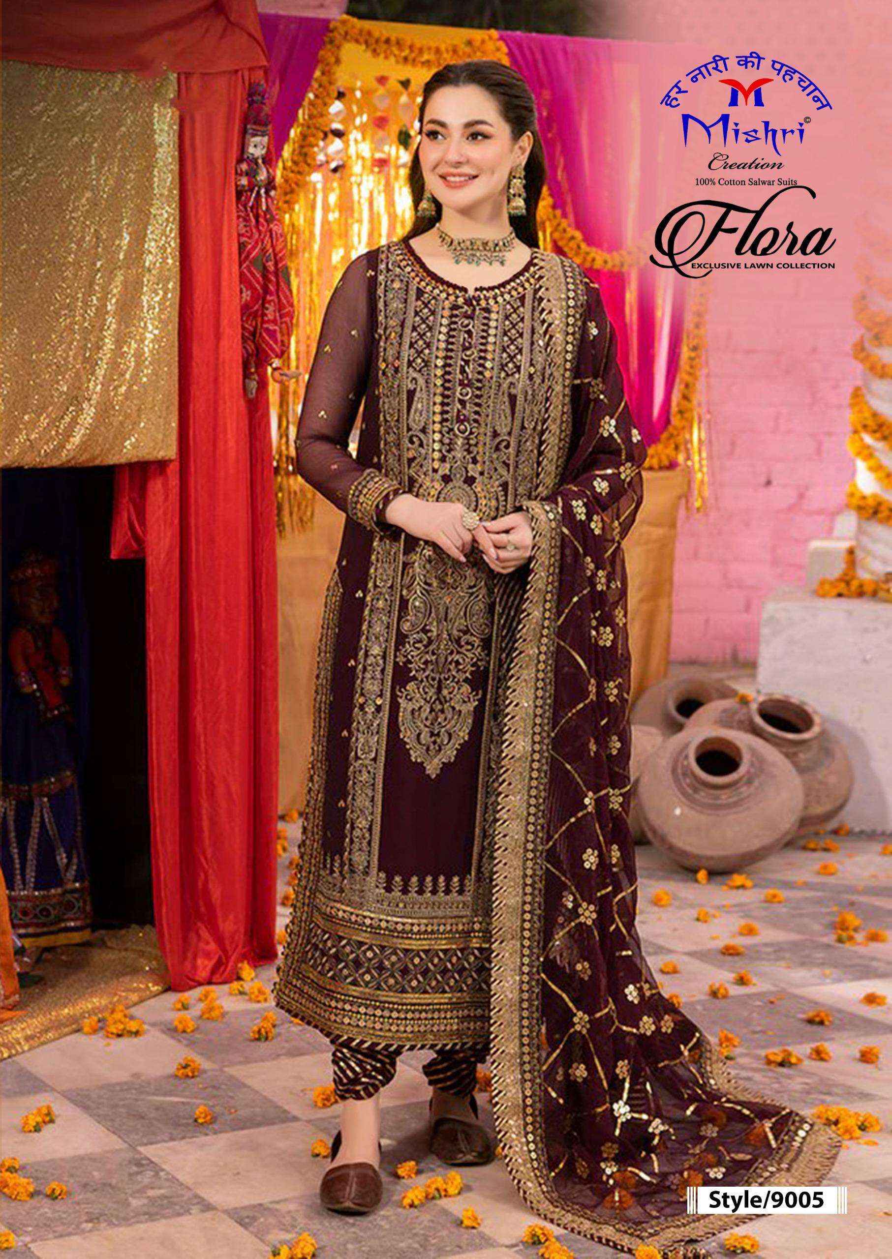 MISHRI CREATION FLORA VOL 9 READY MADE COLLECTION _ SURAT WHOLESALE MARKET PRICE ( 6 PCS CATALOG )