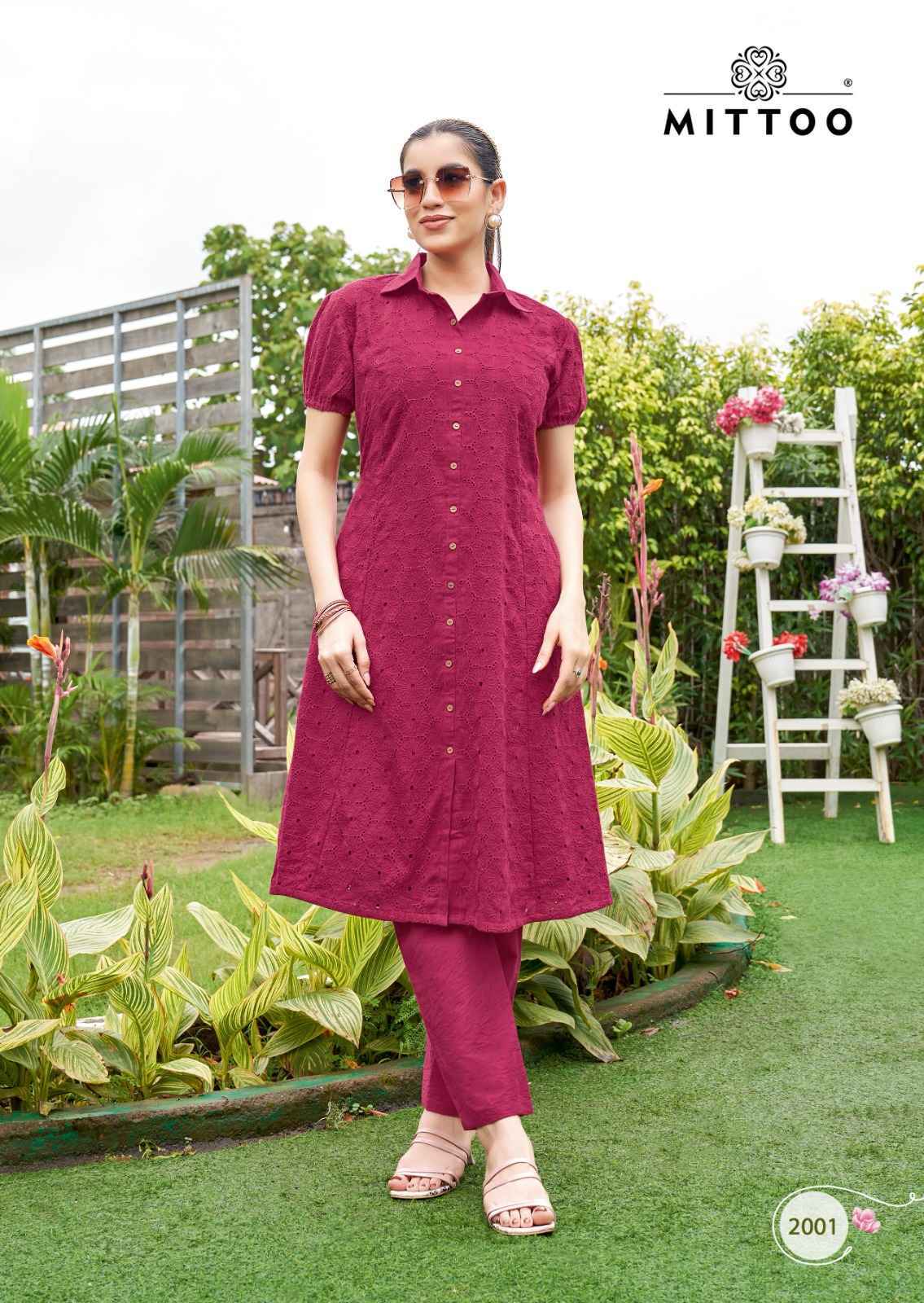 Mittoo Fashion Charvi vol 1 Cotton Top With Bottom ( 4 pcs Catalogue )