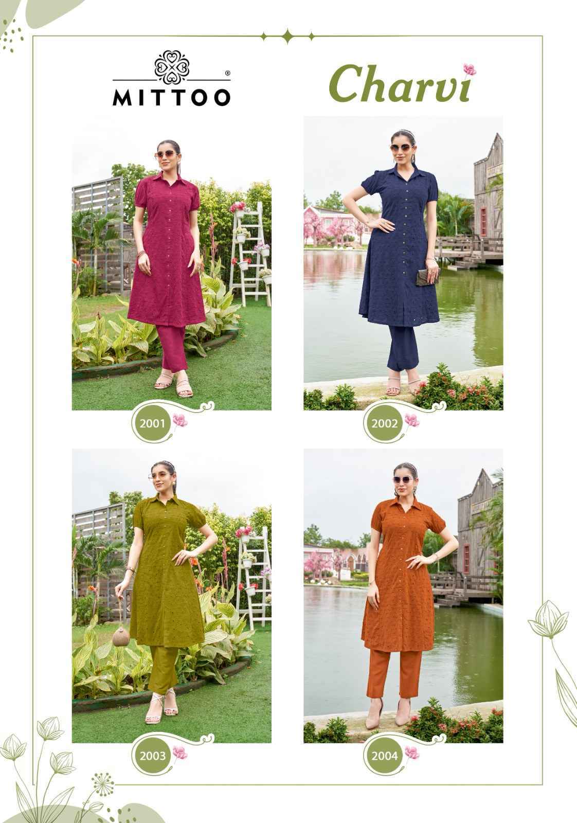 Mittoo Fashion Charvi vol 1 Cotton Top With Bottom ( 4 pcs Catalogue )