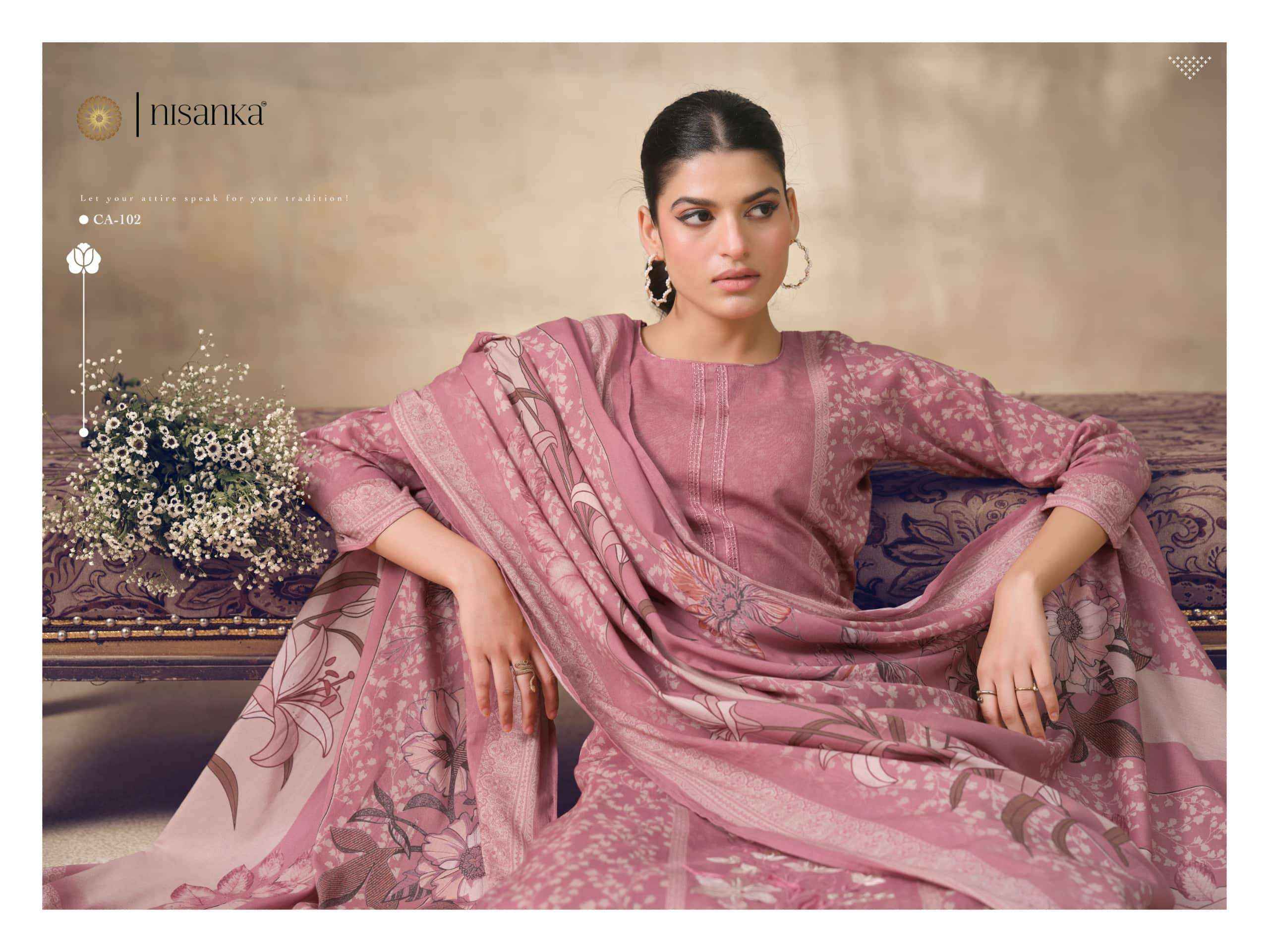 Nisanka Cashmere Vol 6 Exclusive Designs Ladies Salwar Suit _ Surat Wholesale Market Price ( 4 Pcs Catalog )