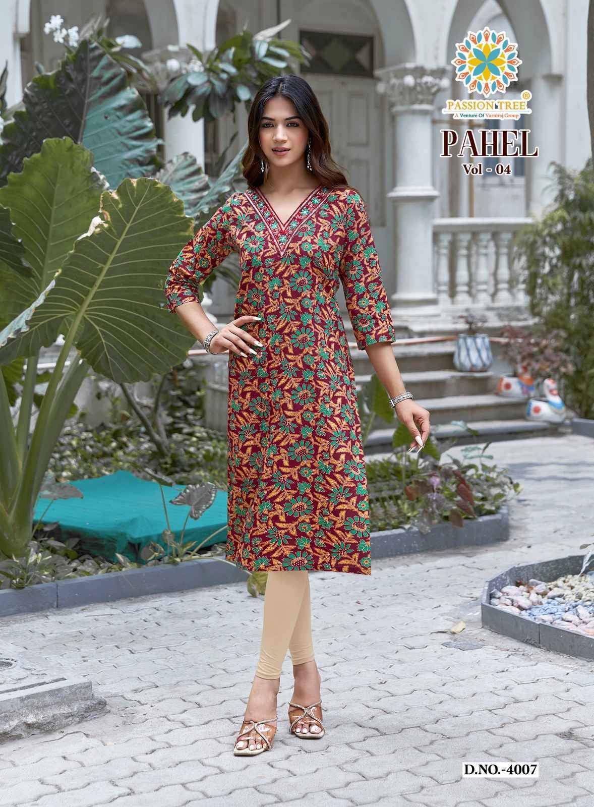 Passion Tree Pahel Vol 4 Cotton Kurti Collection _ Surat Wholesale Texteli Price ( 11 Pcs Catalog )