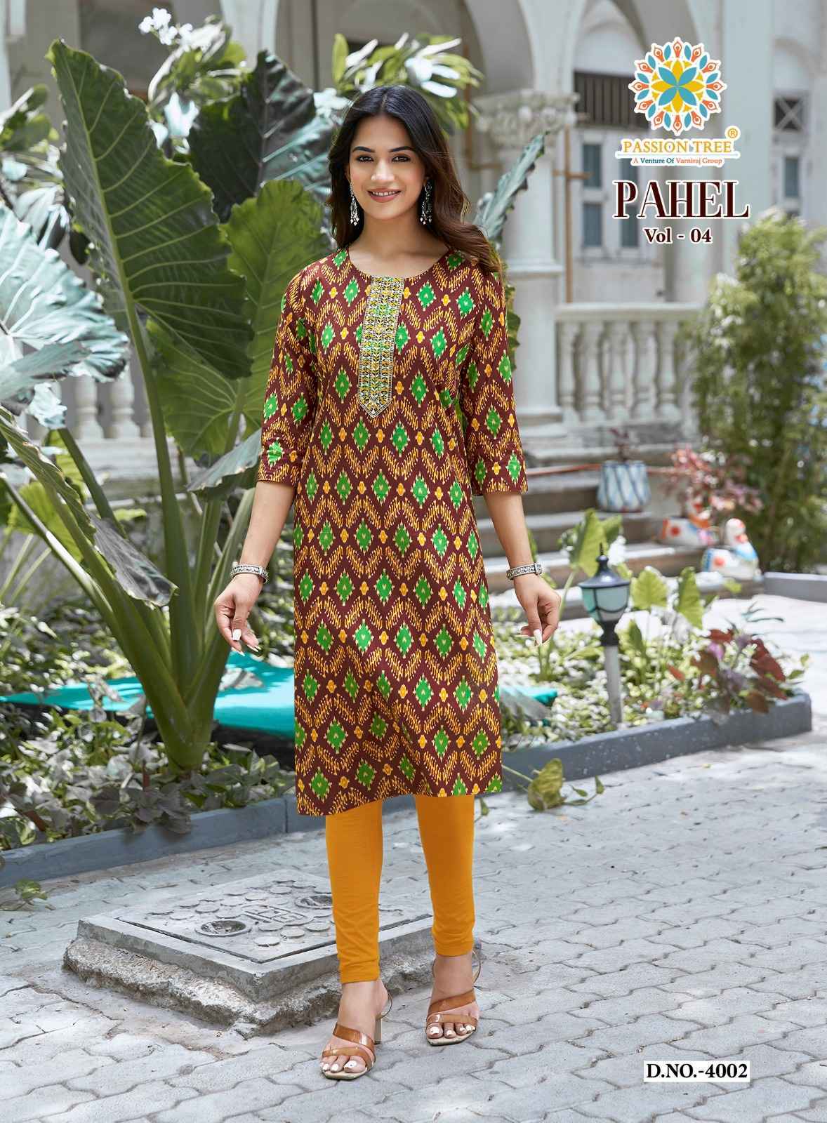 Passion Tree Pahel Vol 4 Cotton Kurti Collection _ Surat Wholesale Texteli Price ( 11 Pcs Catalog )