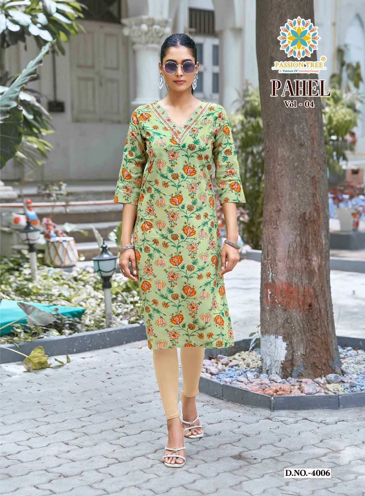 Passion Tree Pahel Vol 4 Cotton Kurti Collection _ Surat Wholesale Texteli Price ( 11 Pcs Catalog )