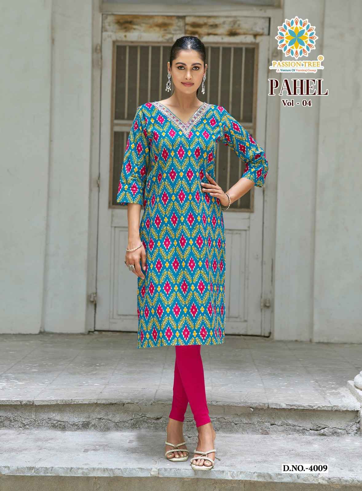 Passion Tree Pahel Vol 4 Cotton Kurti Collection _ Surat Wholesale Texteli Price ( 11 Pcs Catalog )