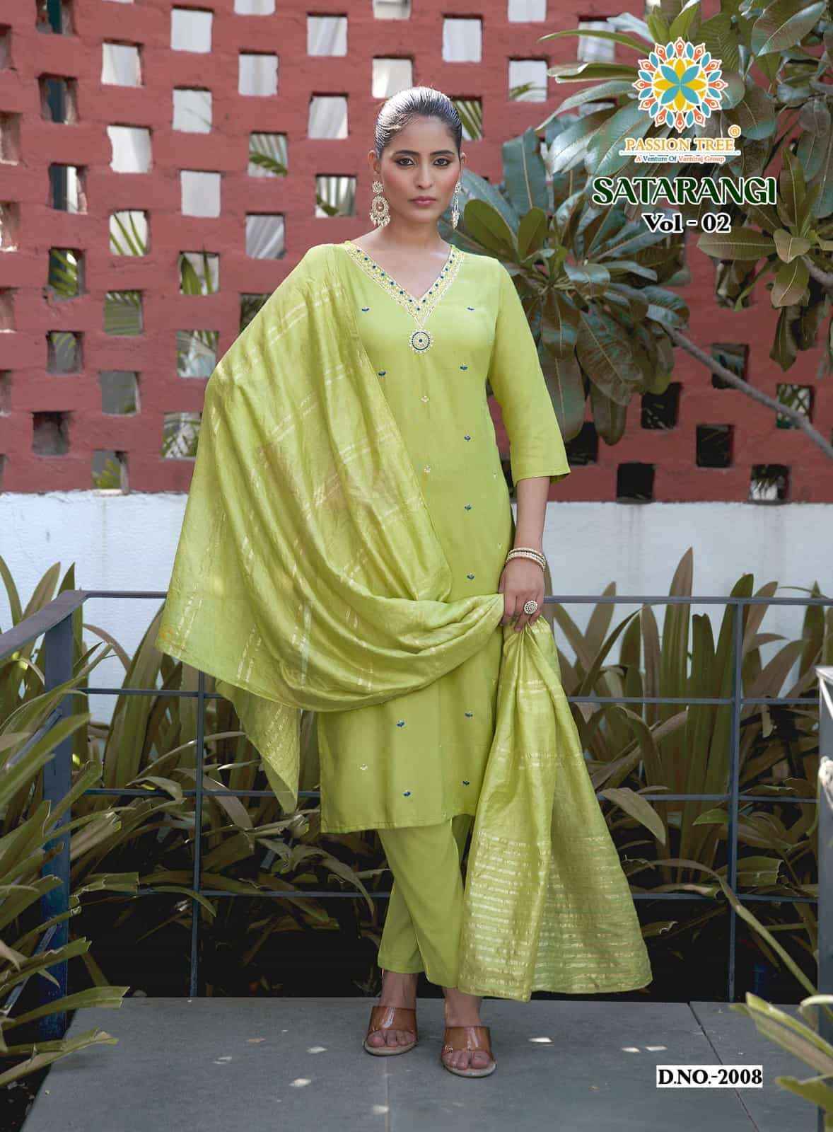 Passion Tree Satarangi Vol 2 Kurti Manufacturer In Surat ( 9 Pcs Catalogue )