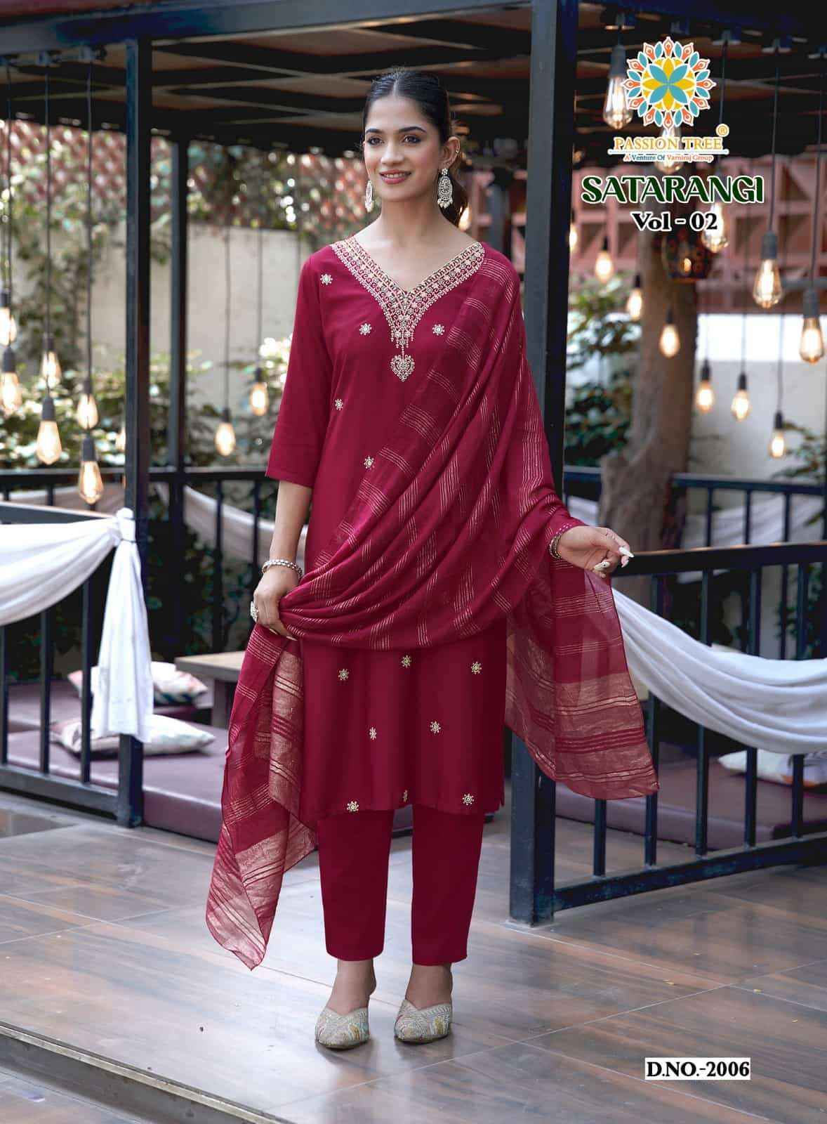 Passion Tree Satarangi Vol 2 Kurti Manufacturer In Surat ( 9 Pcs Catalogue )