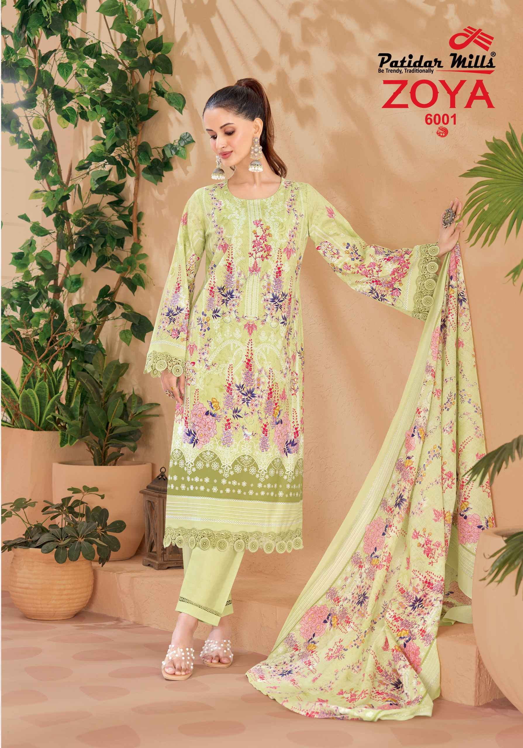Patidar Mills Zoya Vol 6 Cotton Dress Material Wholesale Market ( 8 pcs Catalogue )