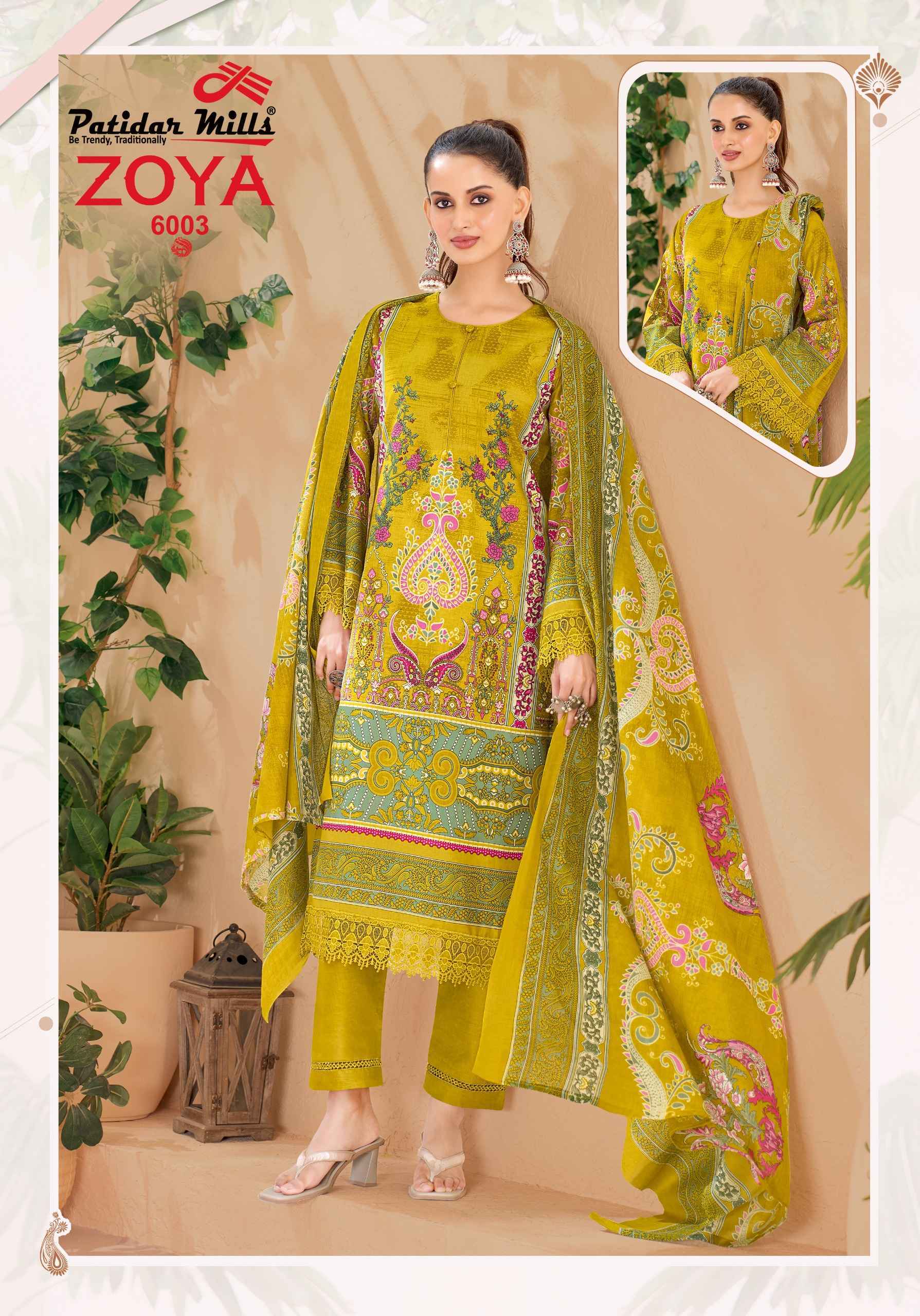 Patidar Mills Zoya Vol 6 Cotton Dress Material Wholesale Market ( 8 pcs Catalogue )