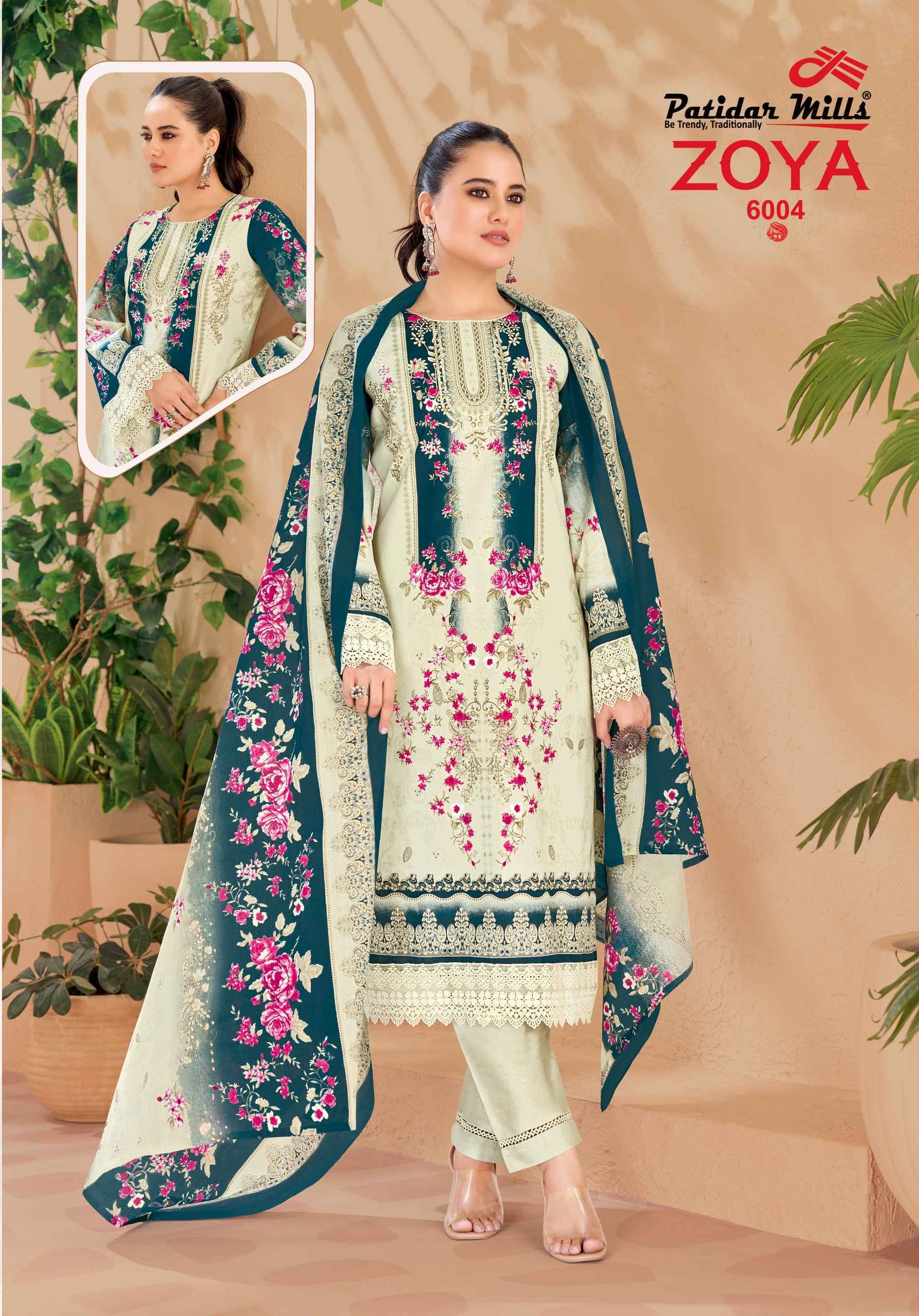Patidar Mills Zoya Vol 6 Cotton Dress Material Wholesale Market ( 8 pcs Catalogue )