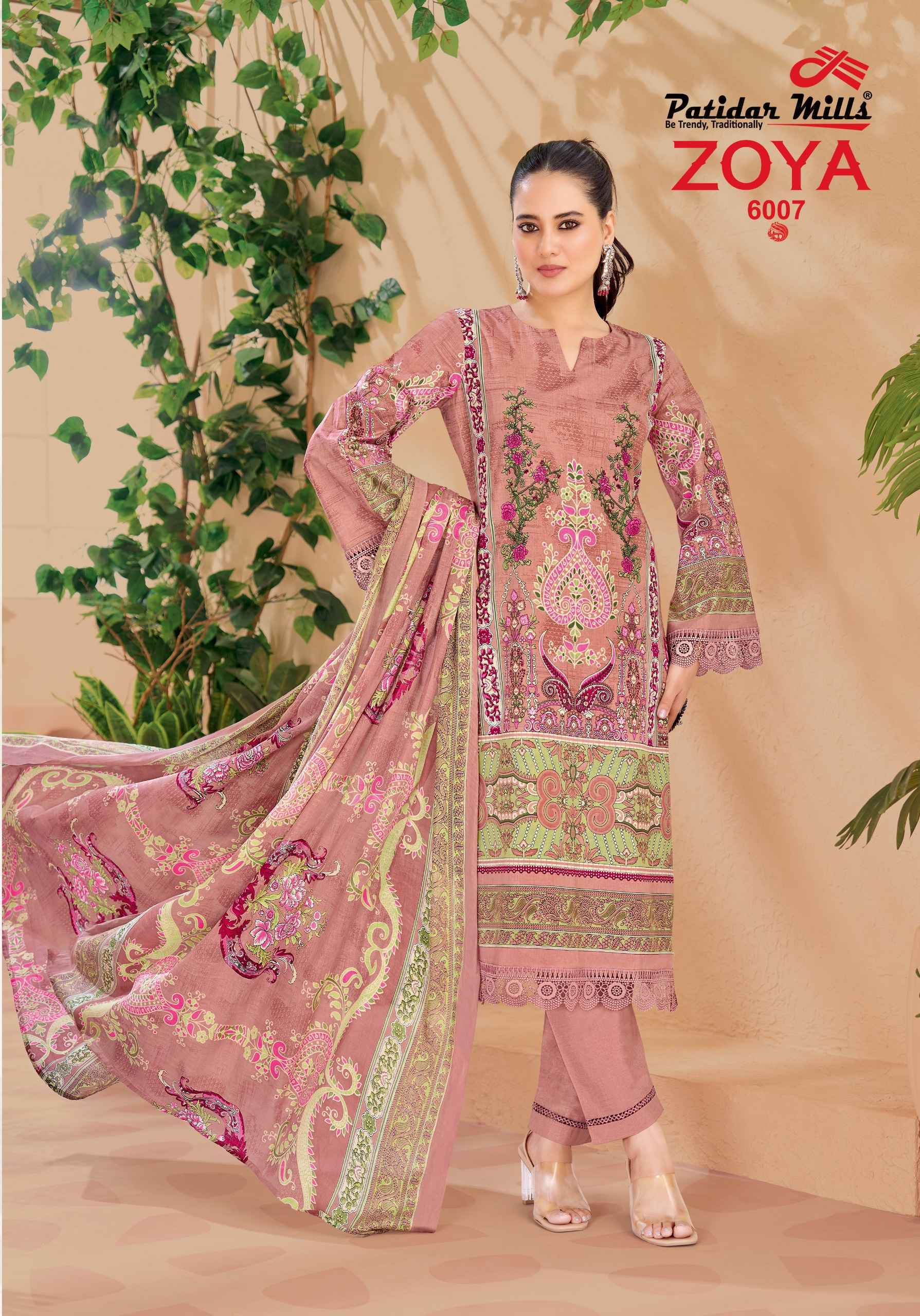 Patidar Mills Zoya Vol 6 Cotton Dress Material Wholesale Market ( 8 pcs Catalogue )