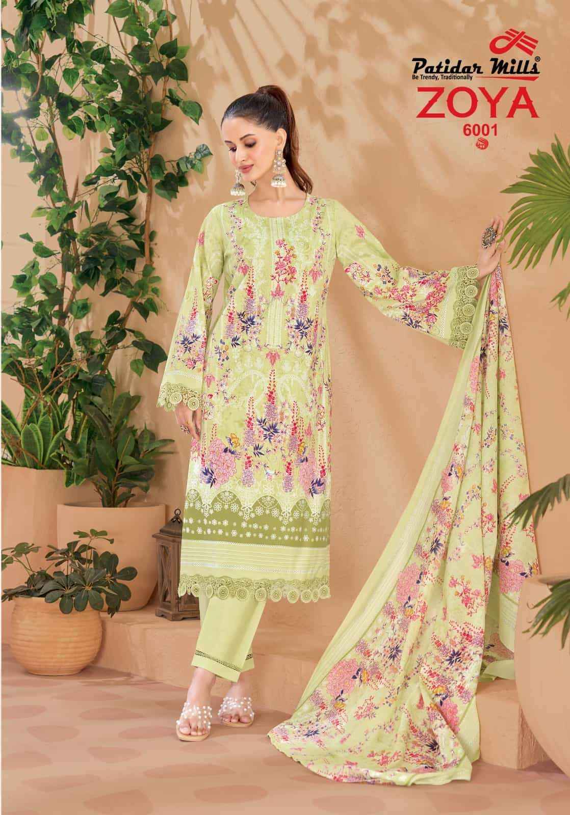 Patidar Mills Zoya Vol 6 Readymade Karachi Suit _ Surat Wholesale Market Price ( 8 Pcs Catalog )