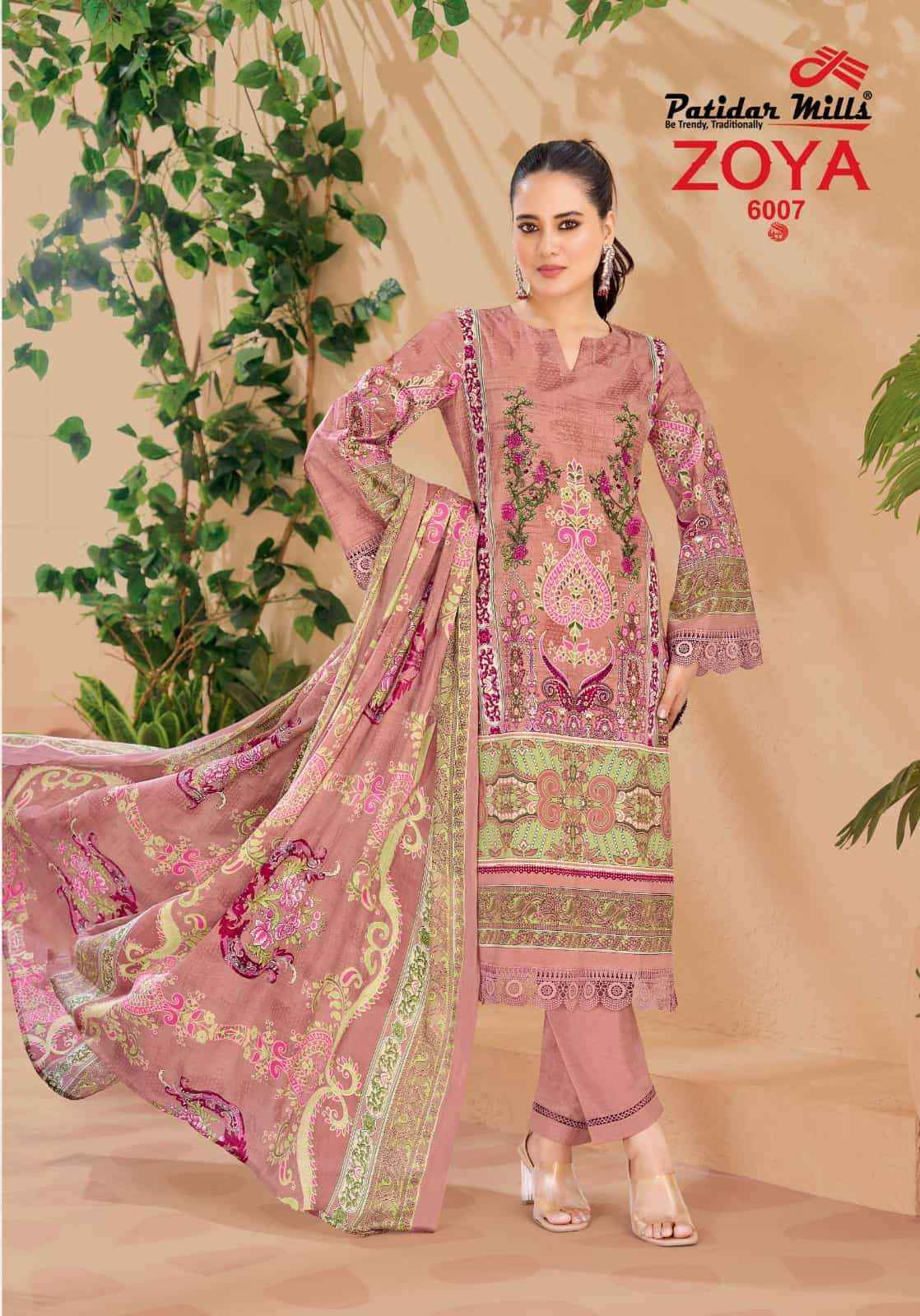 Patidar Mills Zoya Vol 6 Readymade Karachi Suit _ Surat Wholesale Market Price ( 8 Pcs Catalog )