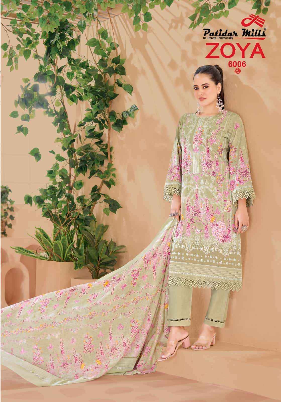 Patidar Mills Zoya Vol 6 Readymade Karachi Suit _ Surat Wholesale Market Price ( 8 Pcs Catalog )