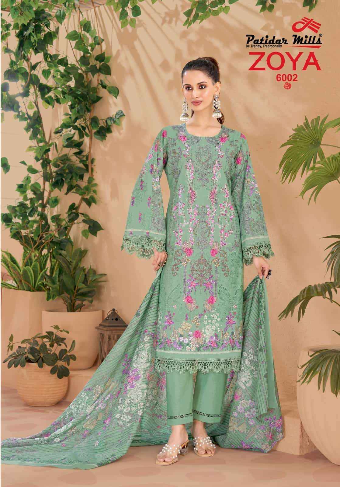 Patidar Mills Zoya Vol 6 Readymade Karachi Suit _ Surat Wholesale Market Price ( 8 Pcs Catalog )