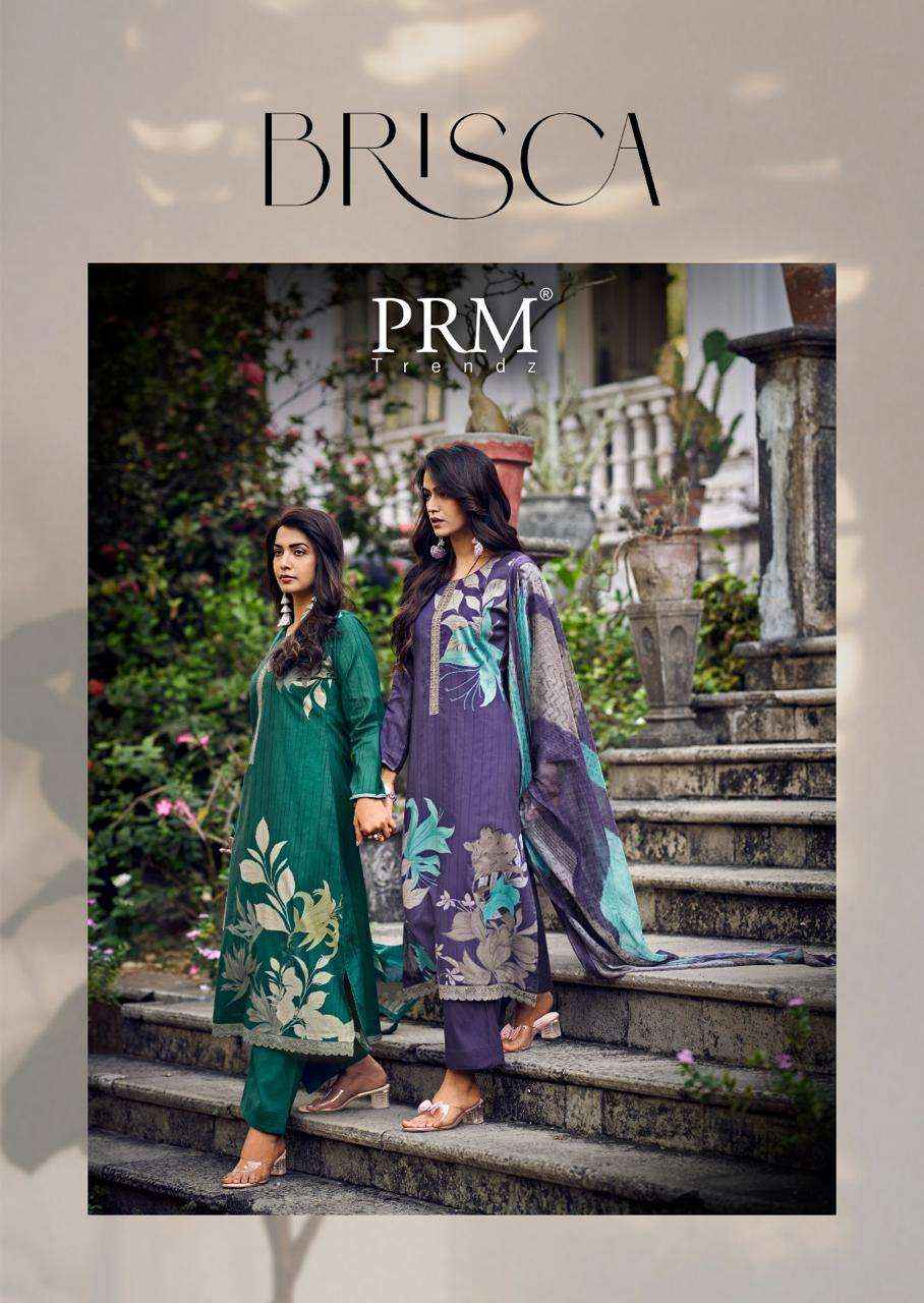 PRM trends Brisca Designer print Cotton Suit Catalog Wholesale price