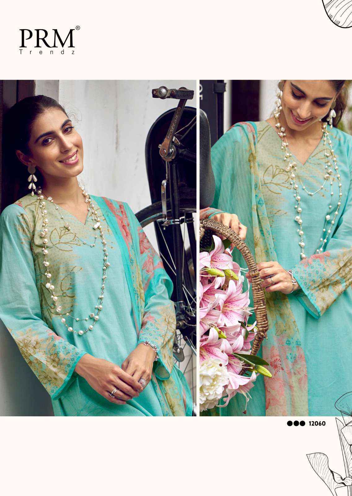PRM trends Funflora Designer Stylish Cotton Suit Catalog Dealer in Surat