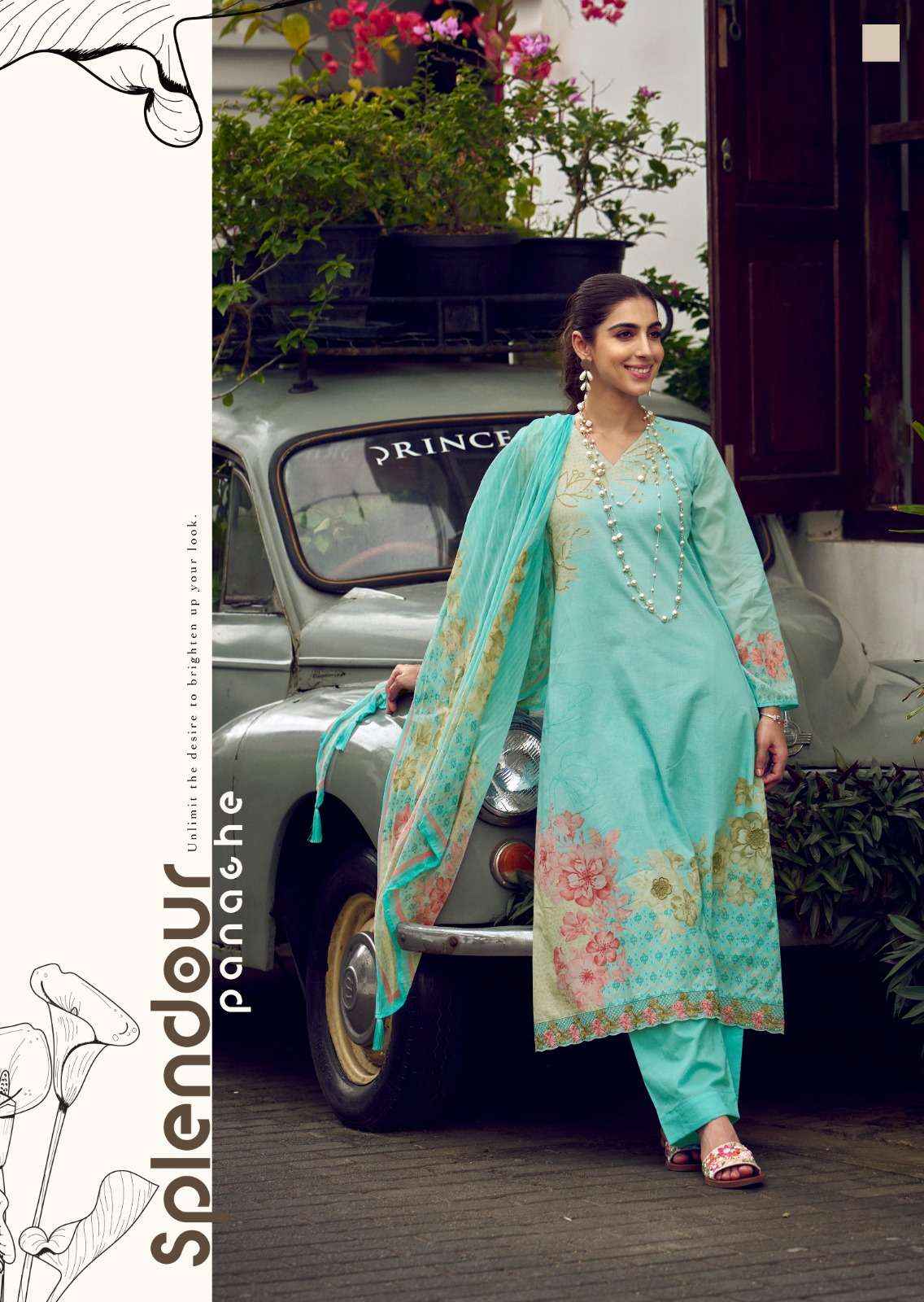 PRM trends Funflora Designer Stylish Cotton Suit Catalog Dealer in Surat