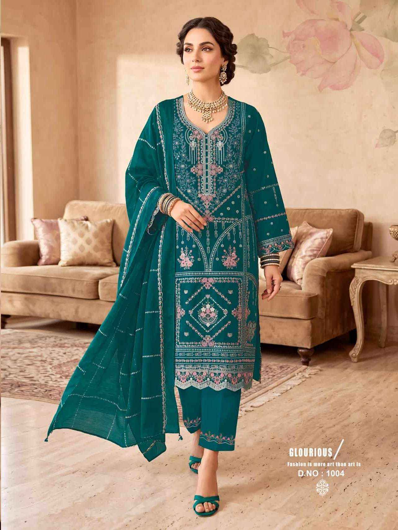 Radhika Azara Safia Pure Lawn Cotton Salwar Suit _ Surat Wholesale Market Price ( 4 Pcs Catalog )