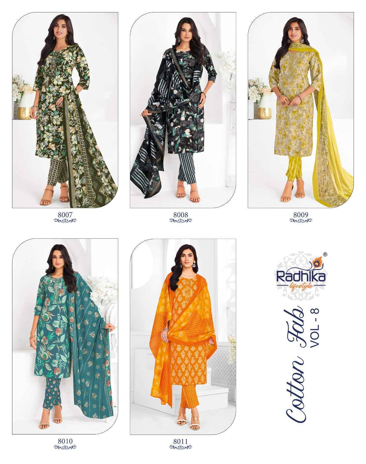 Radhika Lifestyle Cotton Fab Vol 8 Cotton Readymade Suits ( 11 pcs Catalogue )