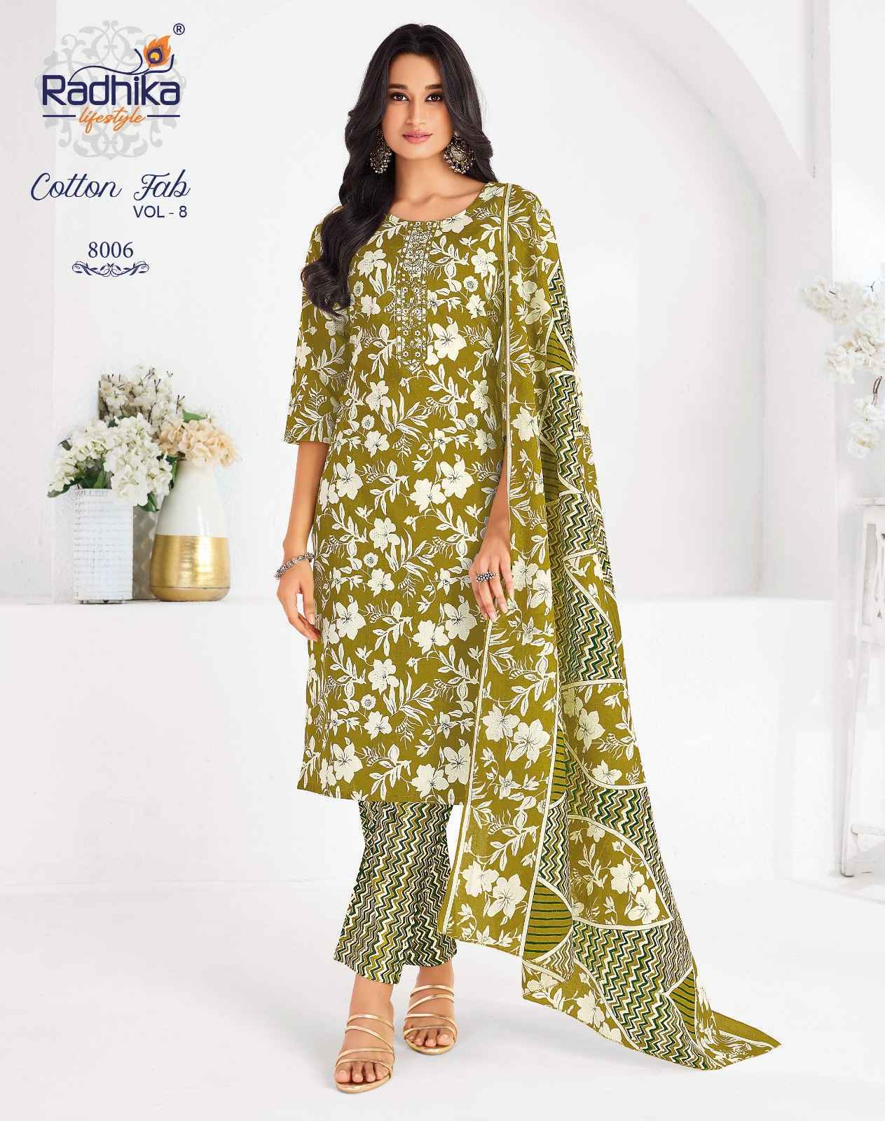Radhika Lifestyle Cotton Fab Vol 8 Cotton Readymade Suits ( 11 pcs Catalogue )