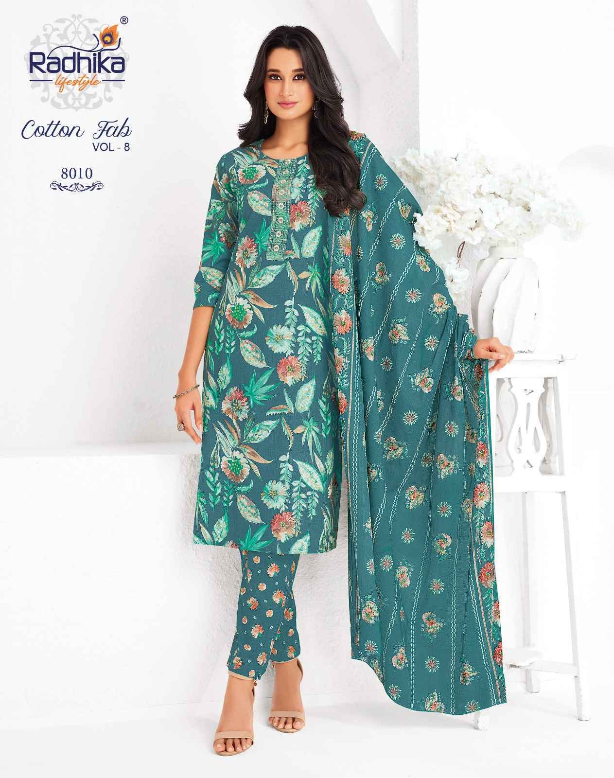 Radhika Lifestyle Cotton Fab Vol 8 Cotton Readymade Suits ( 11 pcs Catalogue )