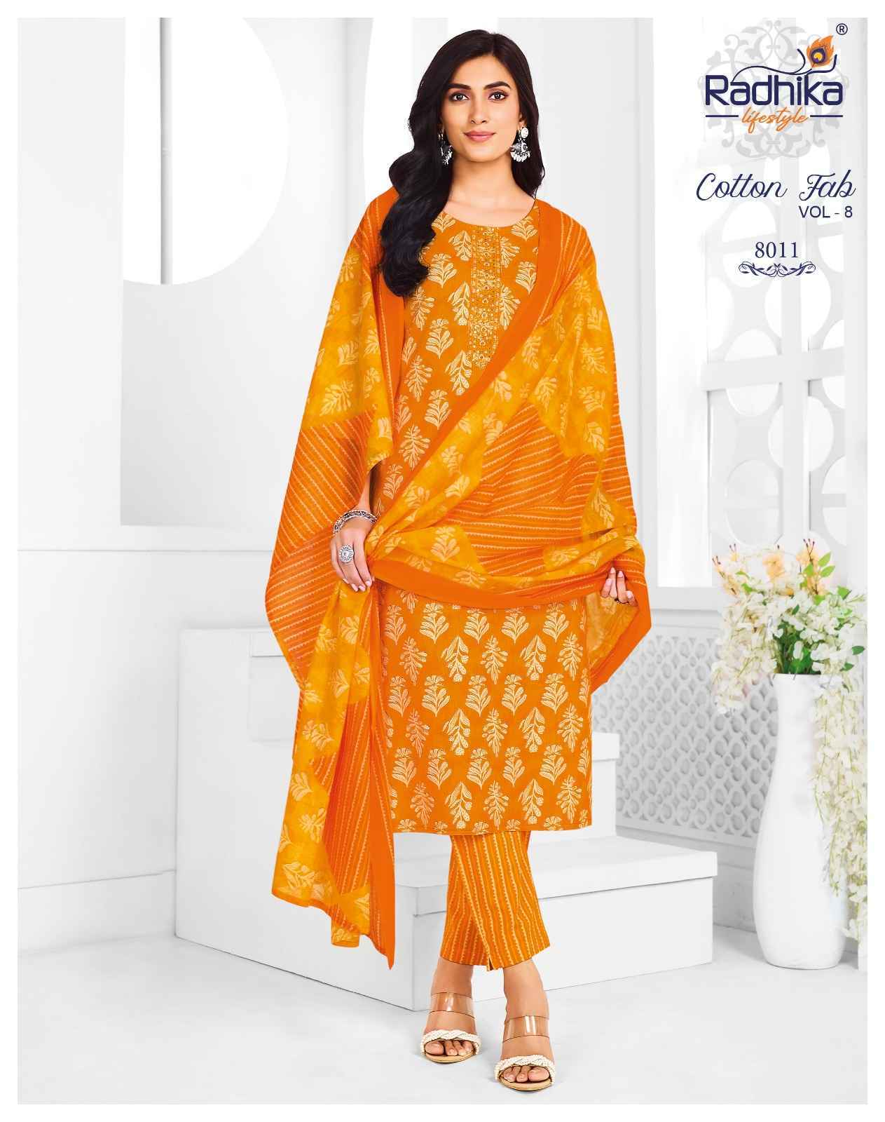 Radhika Lifestyle Cotton Fab Vol 8 Cotton Readymade Suits ( 11 pcs Catalogue )
