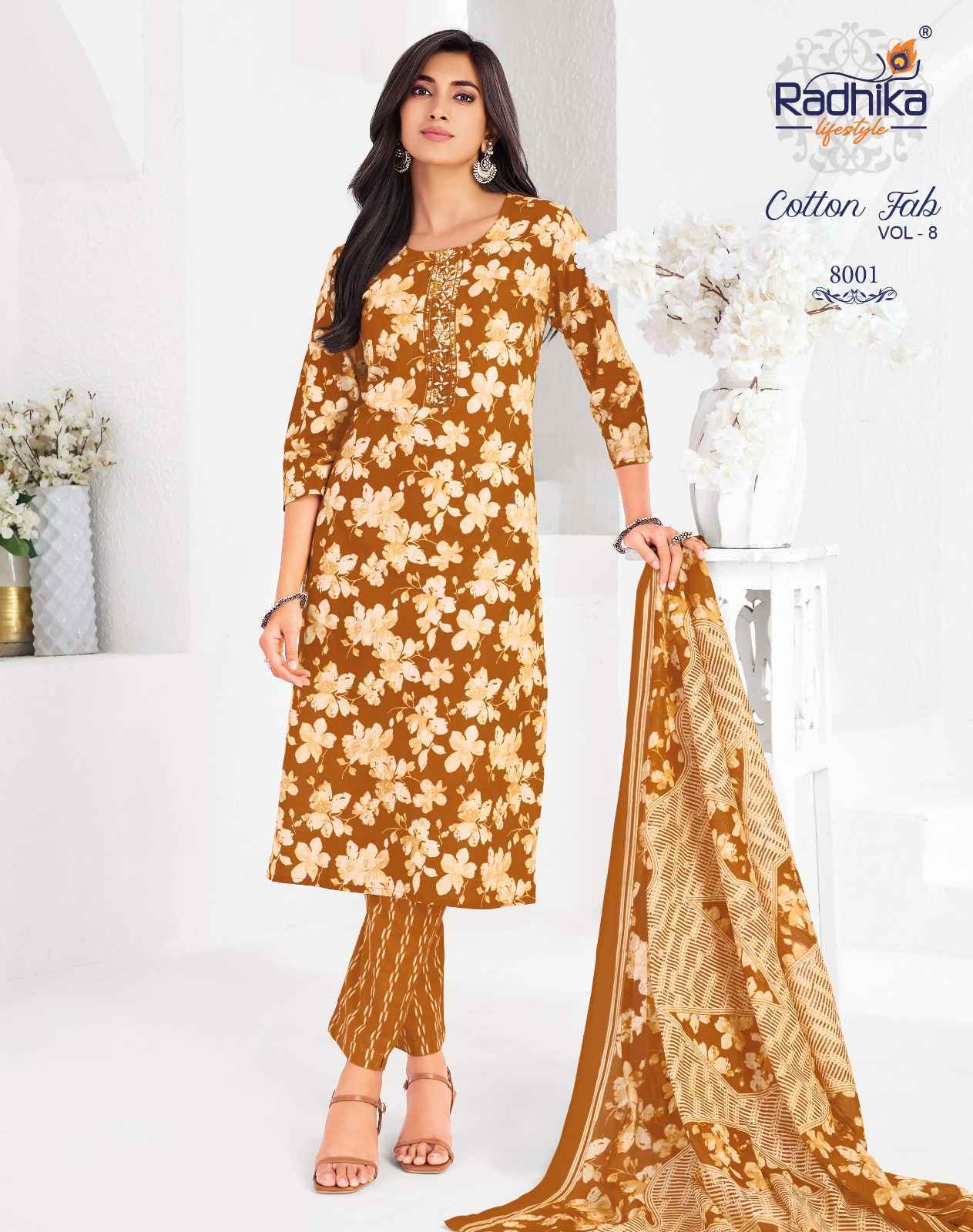 Radhika Lifestyle Cotton Fab Vol 8 Cotton Readymade Suits ( 11 pcs Catalogue )