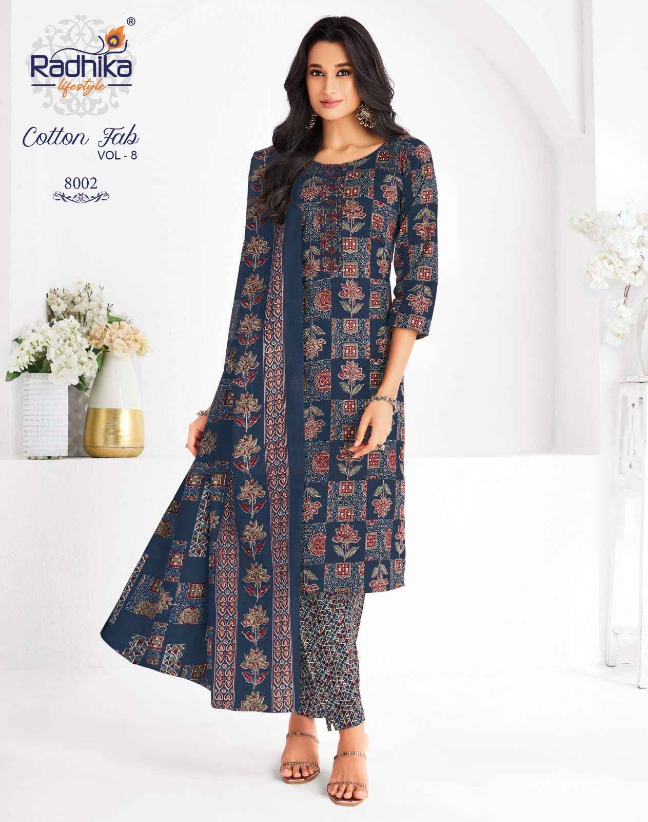 Radhika Lifestyle Cotton Fab Vol 8 Cotton Readymade Suits ( 11 pcs Catalogue )