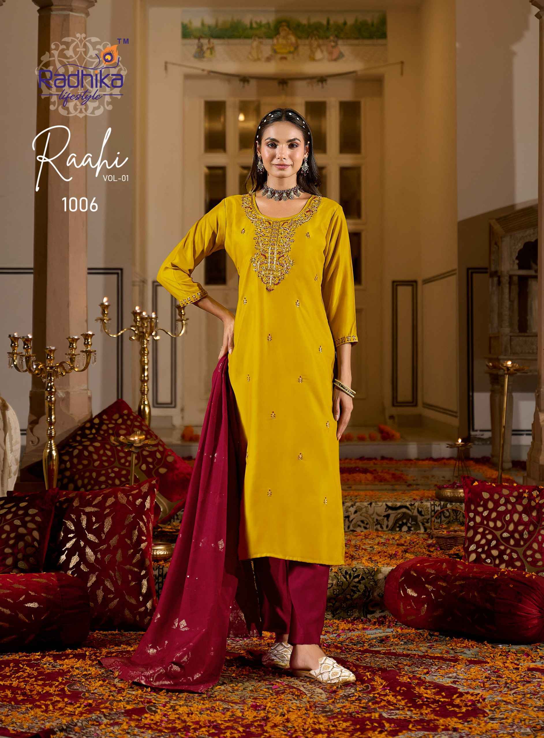 Radhika Lifestyle Rahi Vol 1 Rangeela Silk Readymade Suits - Wholesale Supplier ( 6 pcs Catalogue )